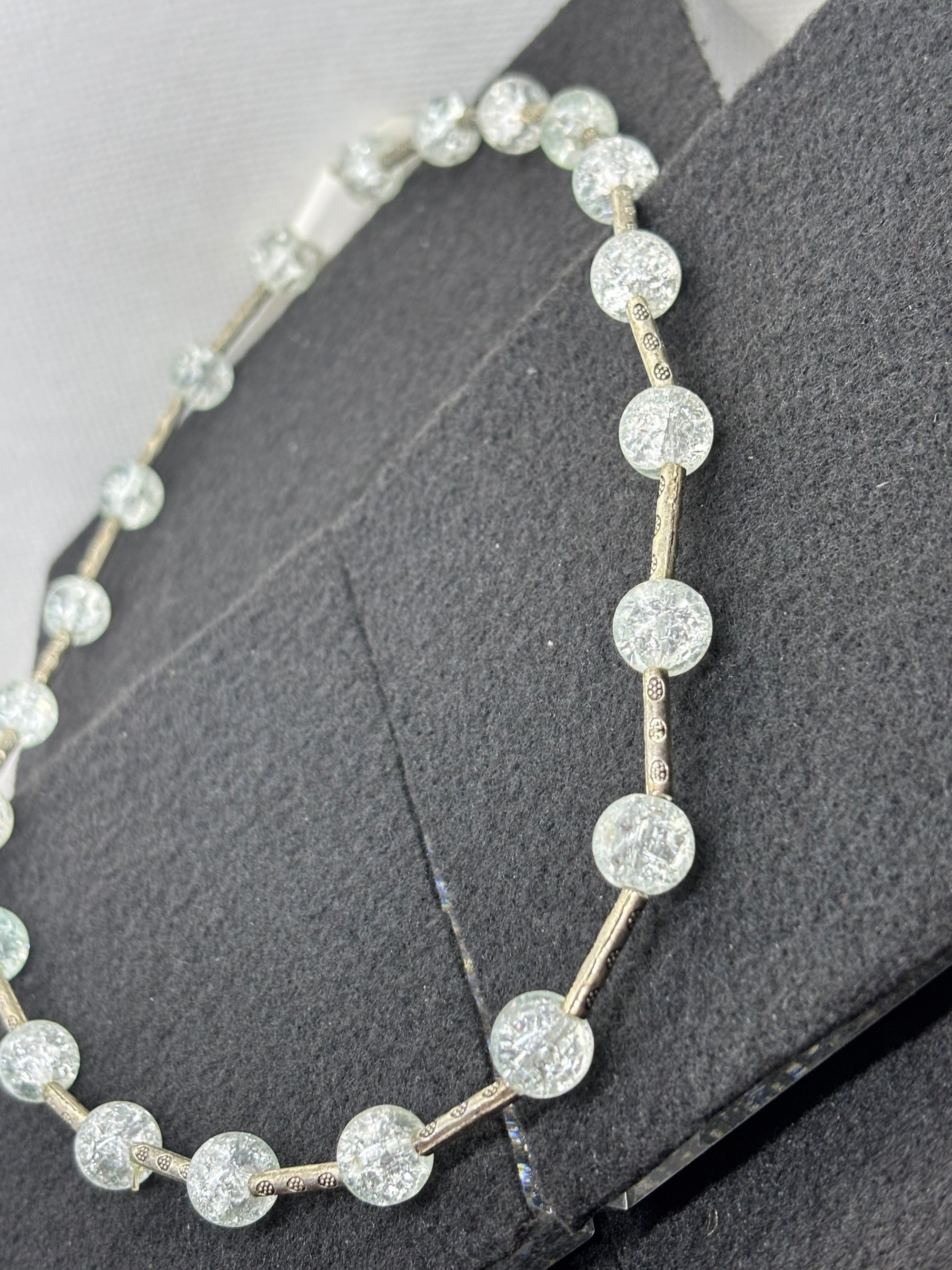 Crystal Blue Beaded Necklace