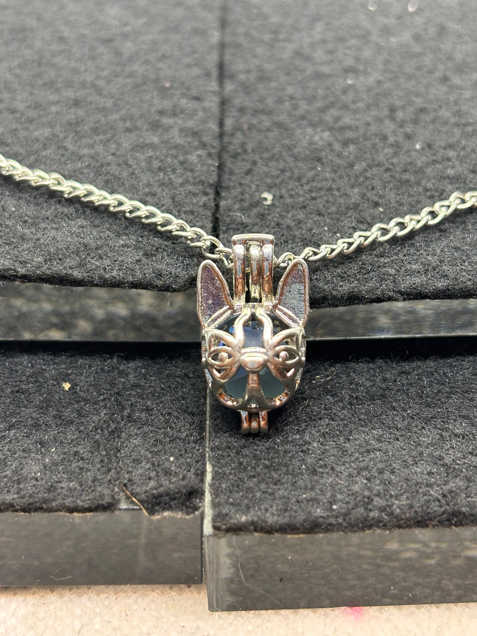 Bull Dog Cage Necklace