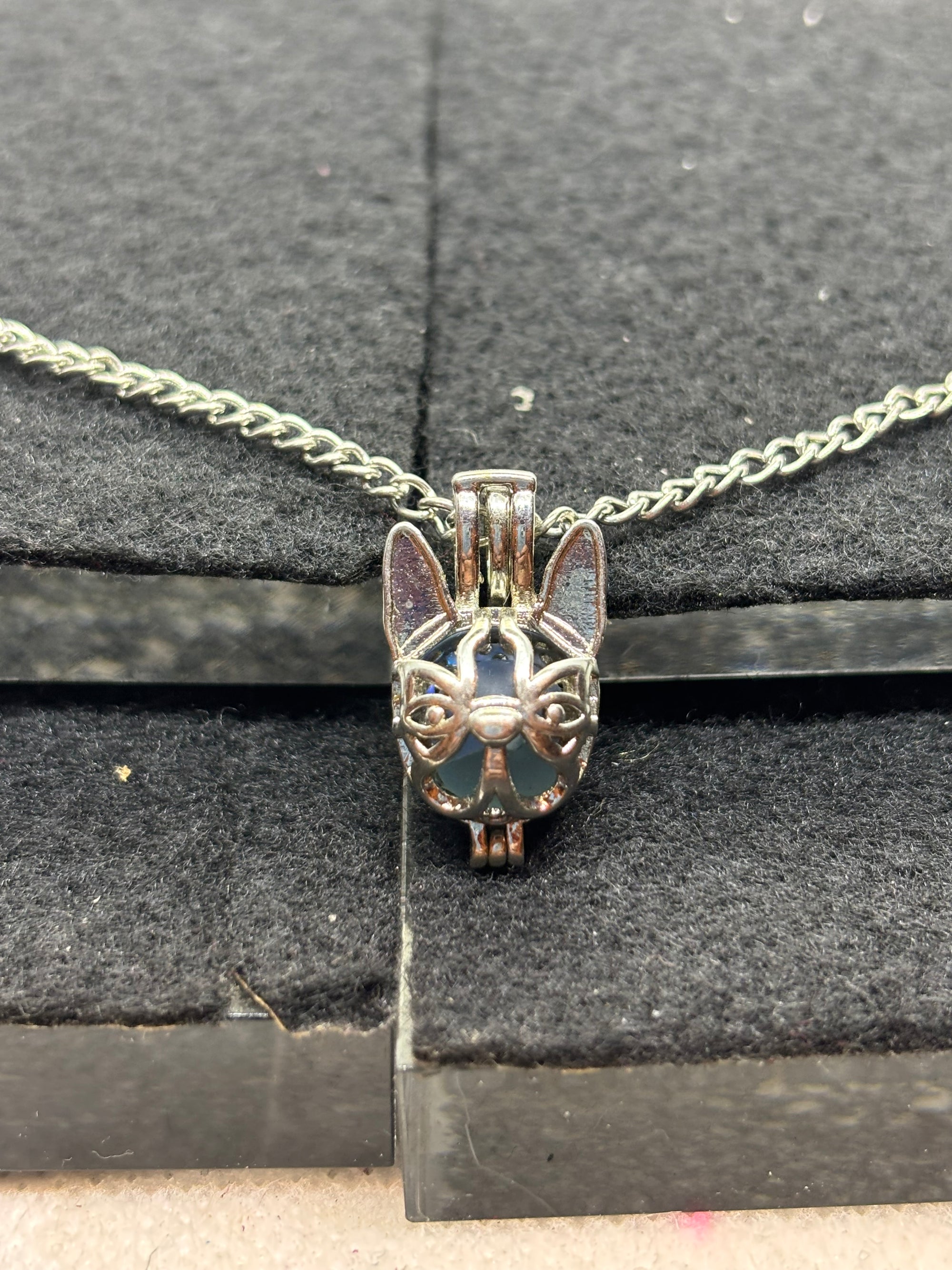 Bull Dog Cage Necklace