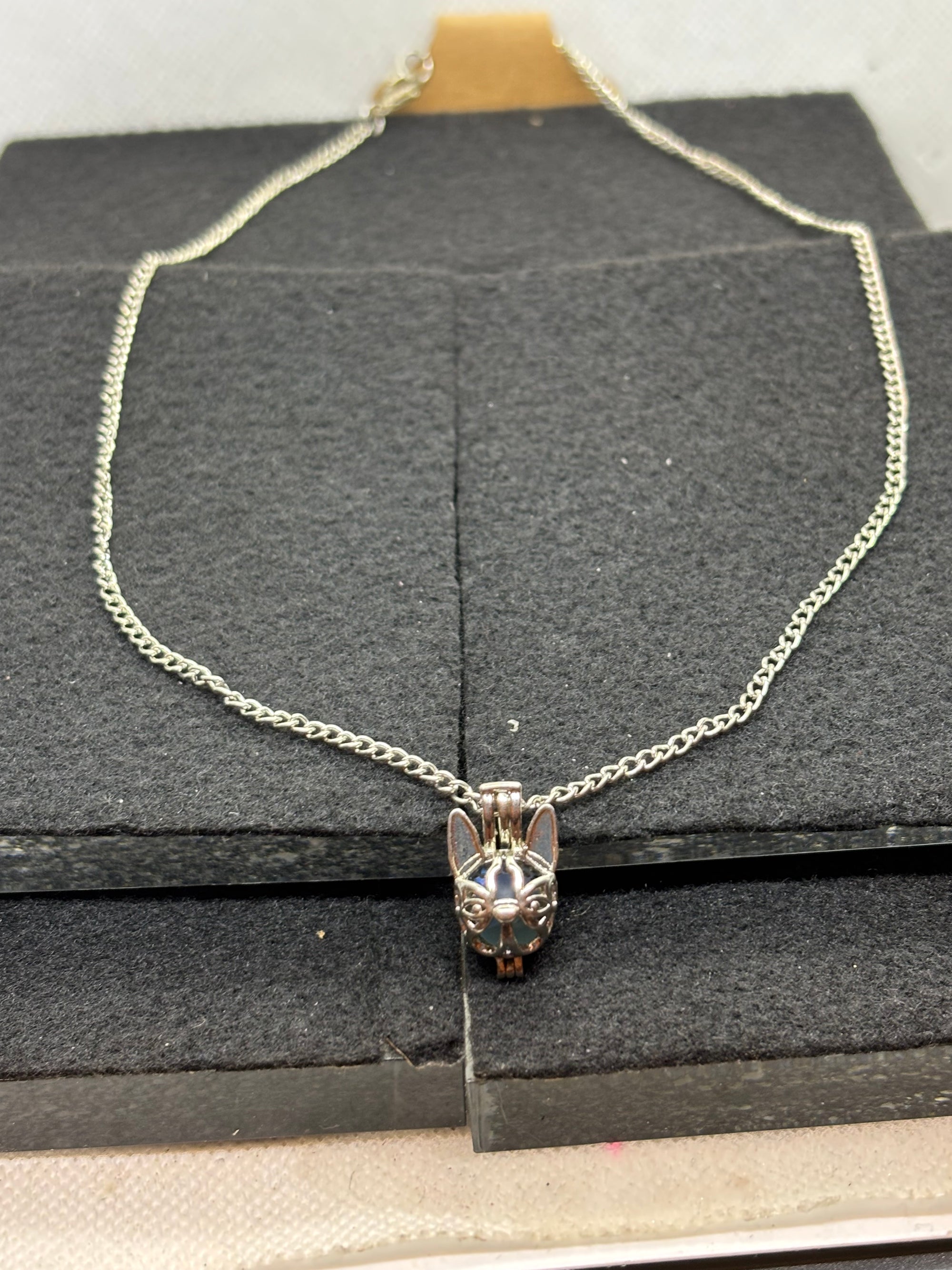 Bull Dog Cage Necklace