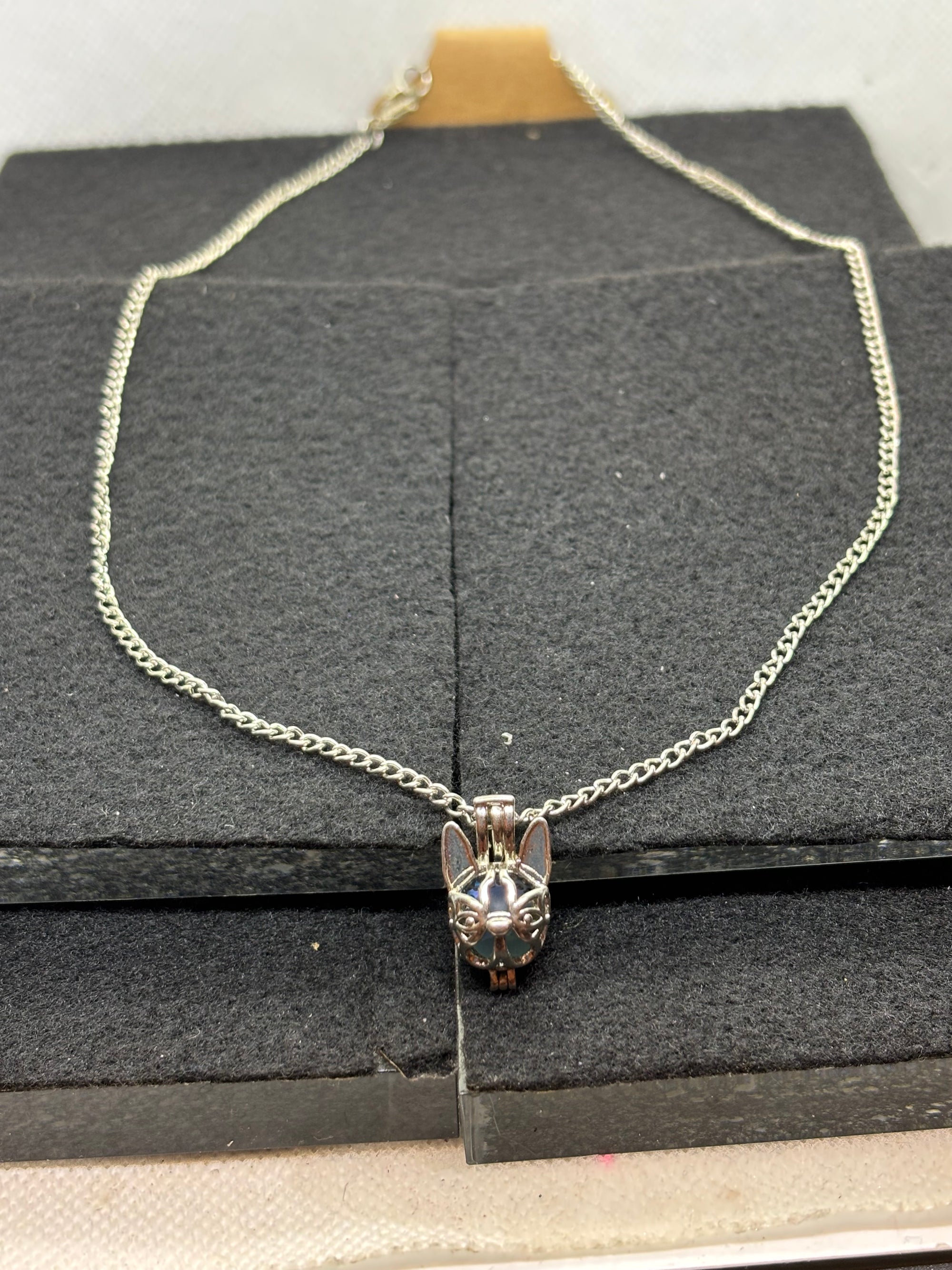 Bull Dog Cage Necklace