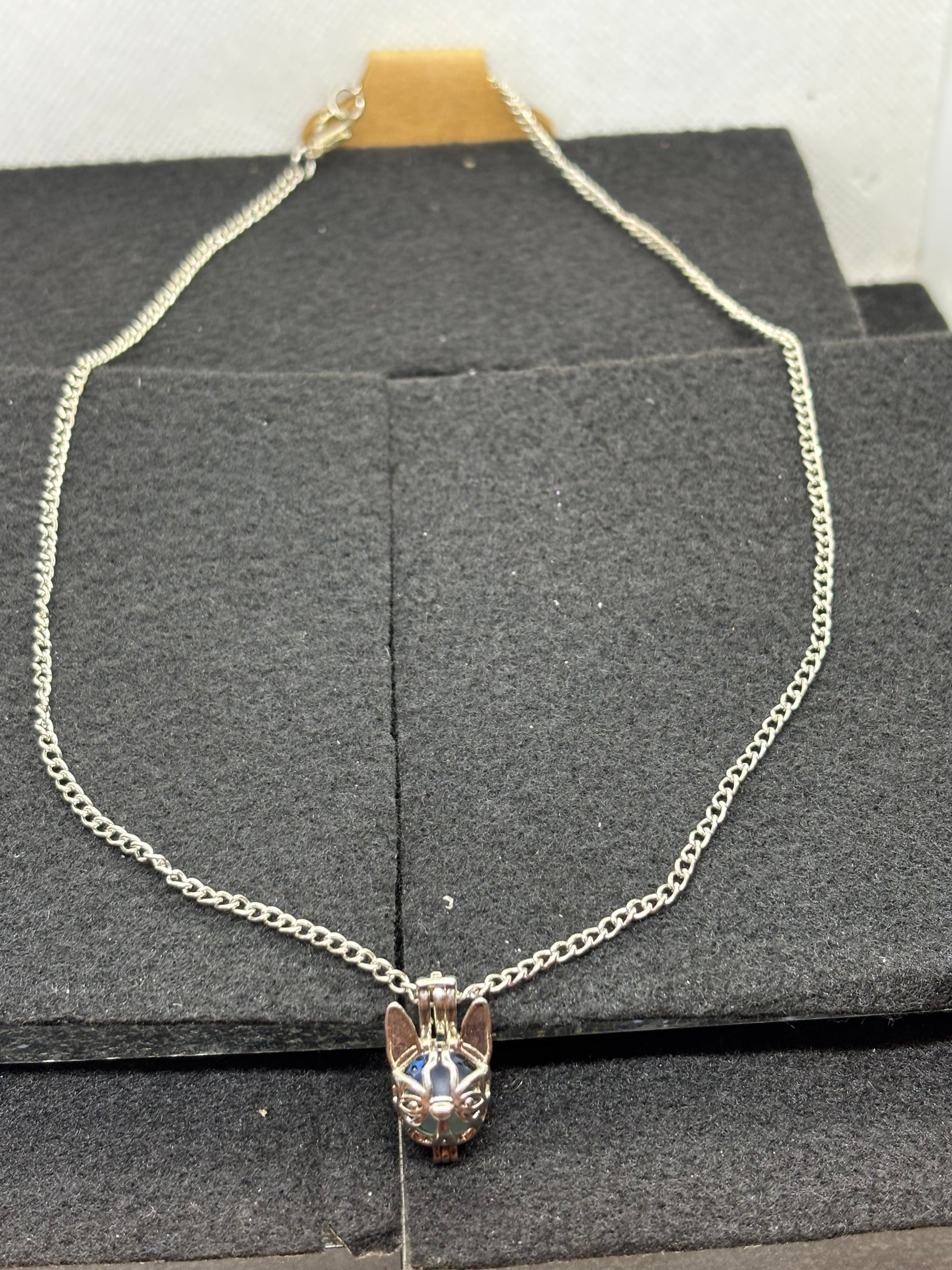 Bull Dog Cage Necklace