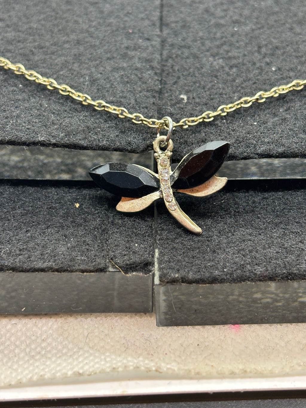 Black Dragonfly Necklace