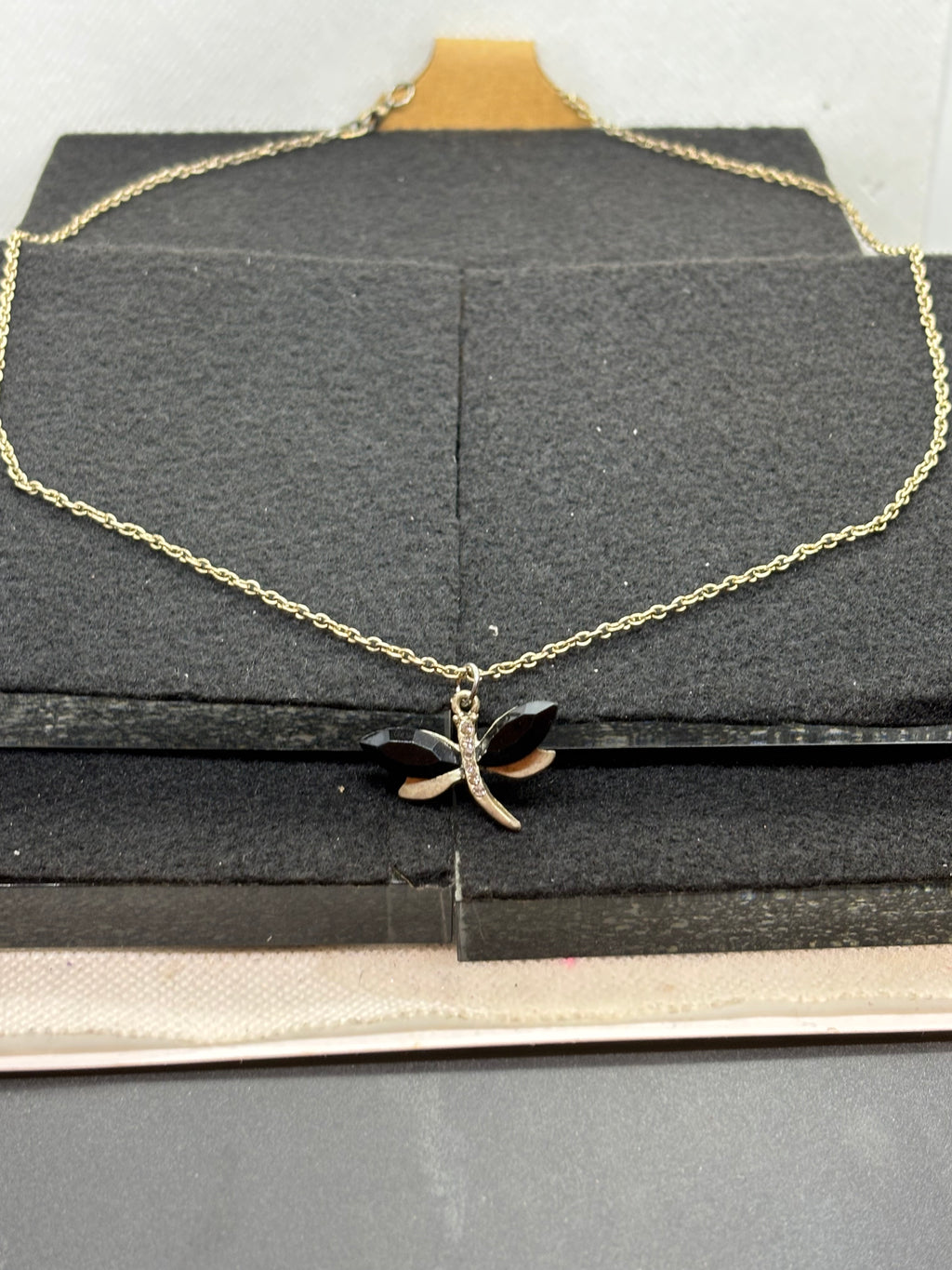 Black Dragonfly Necklace