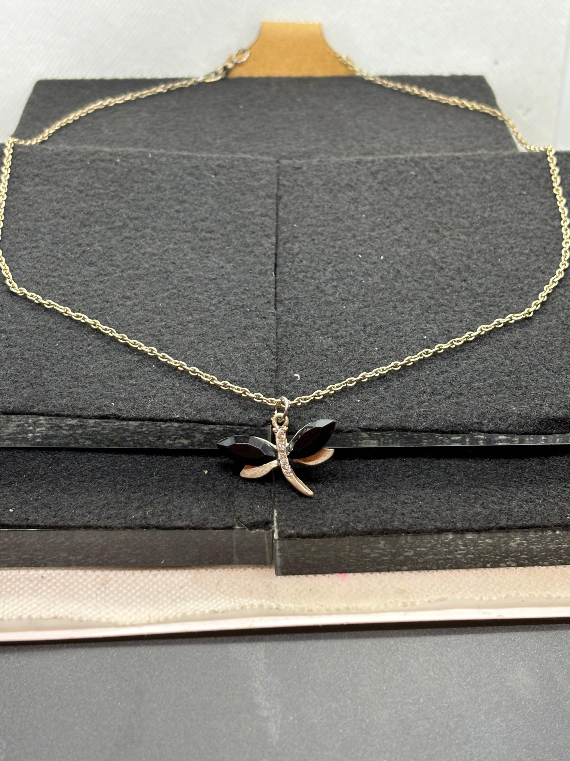 Black Dragonfly Necklace
