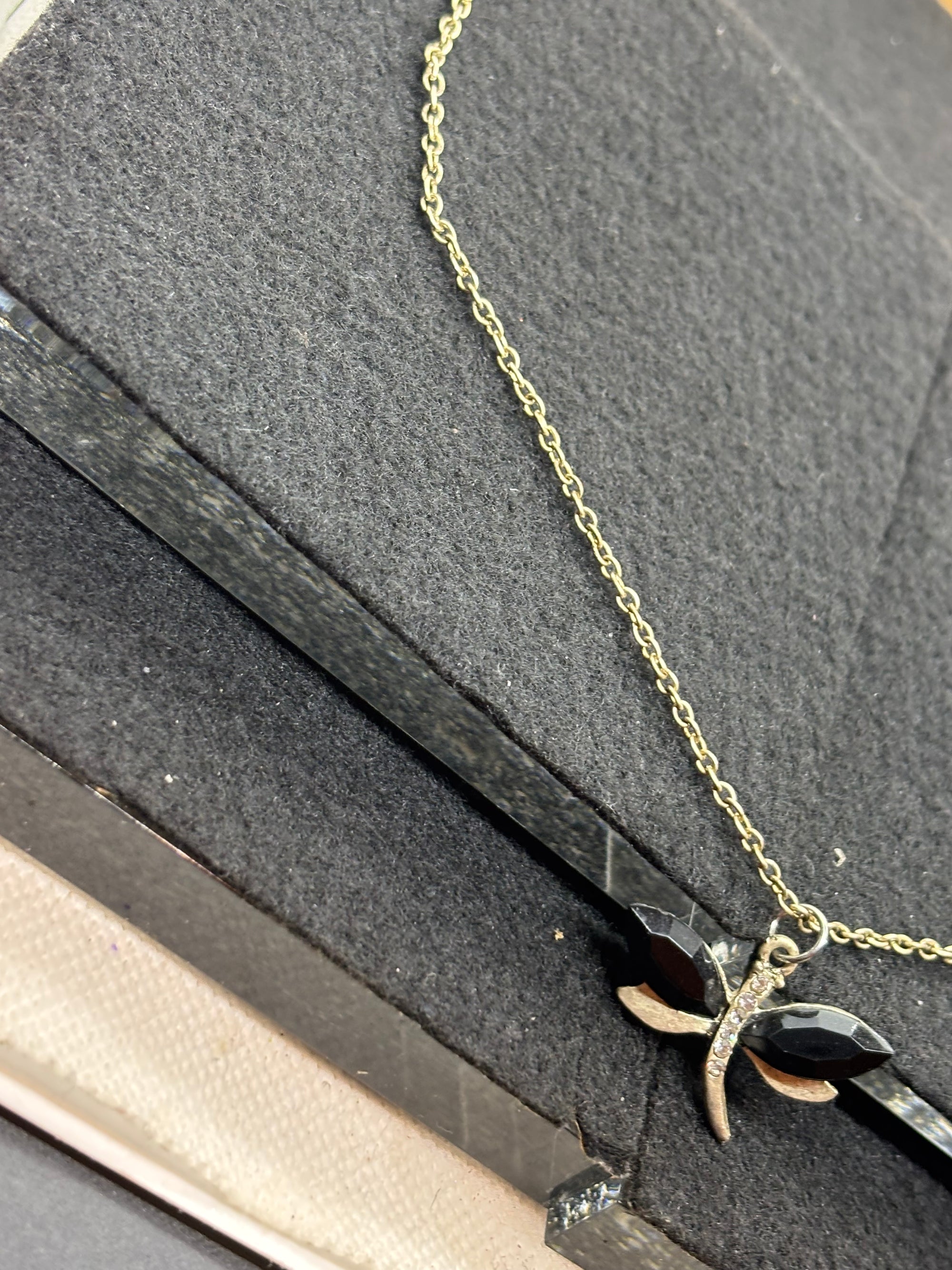 Black Dragonfly Necklace