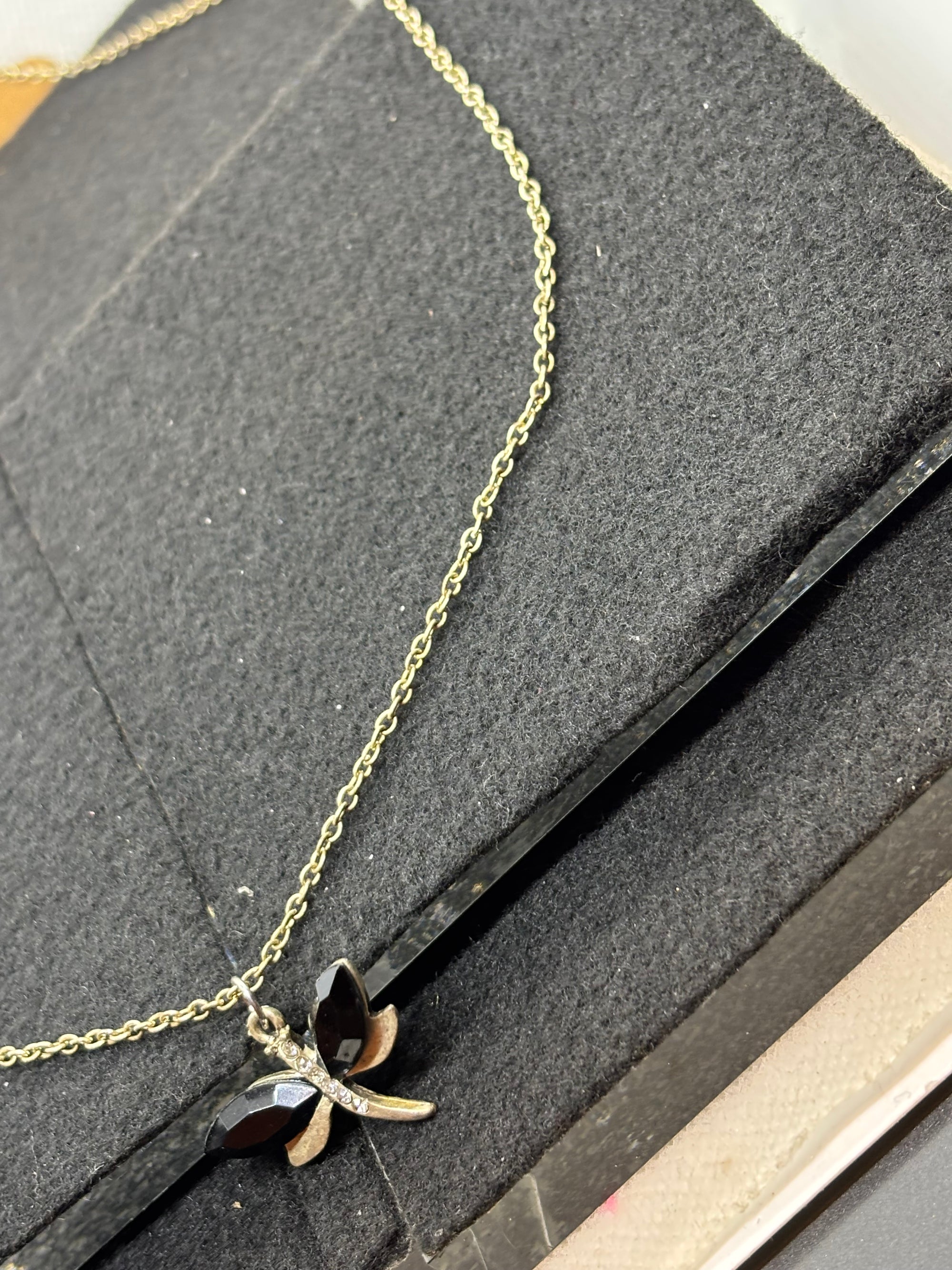 Black Dragonfly Necklace