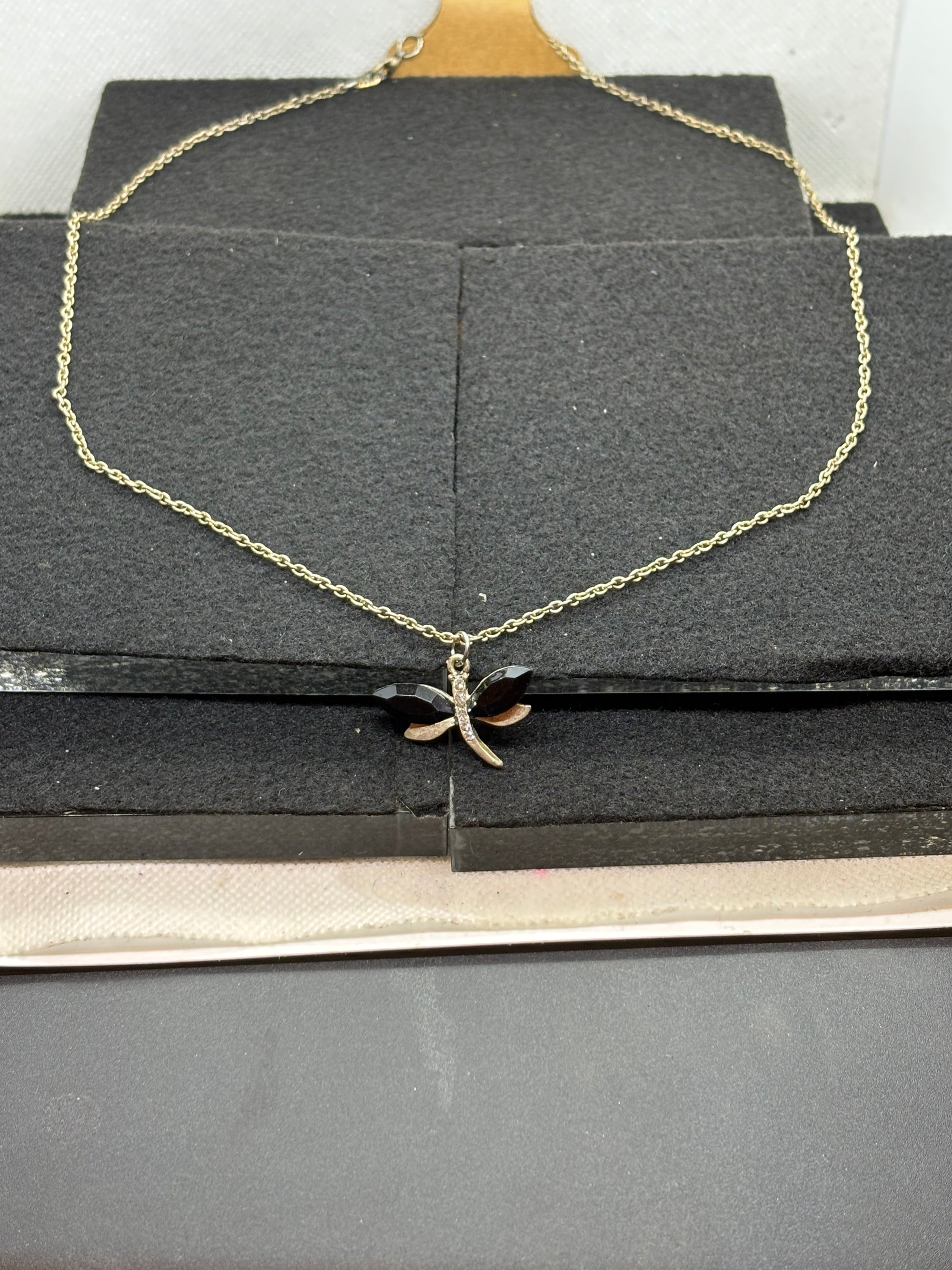 Black Dragonfly Necklace
