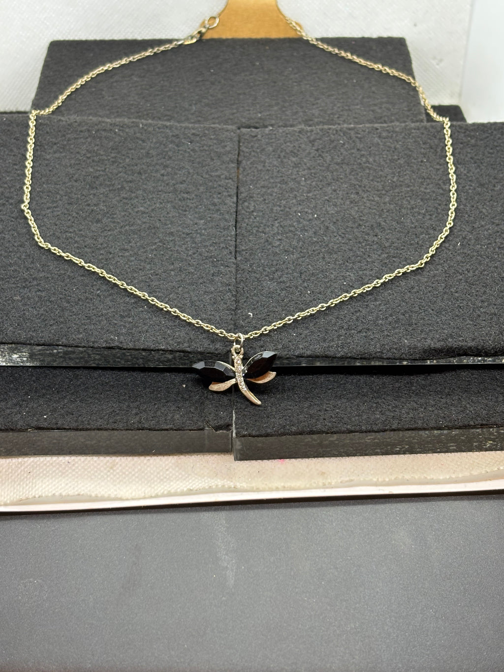 Black Dragonfly Necklace