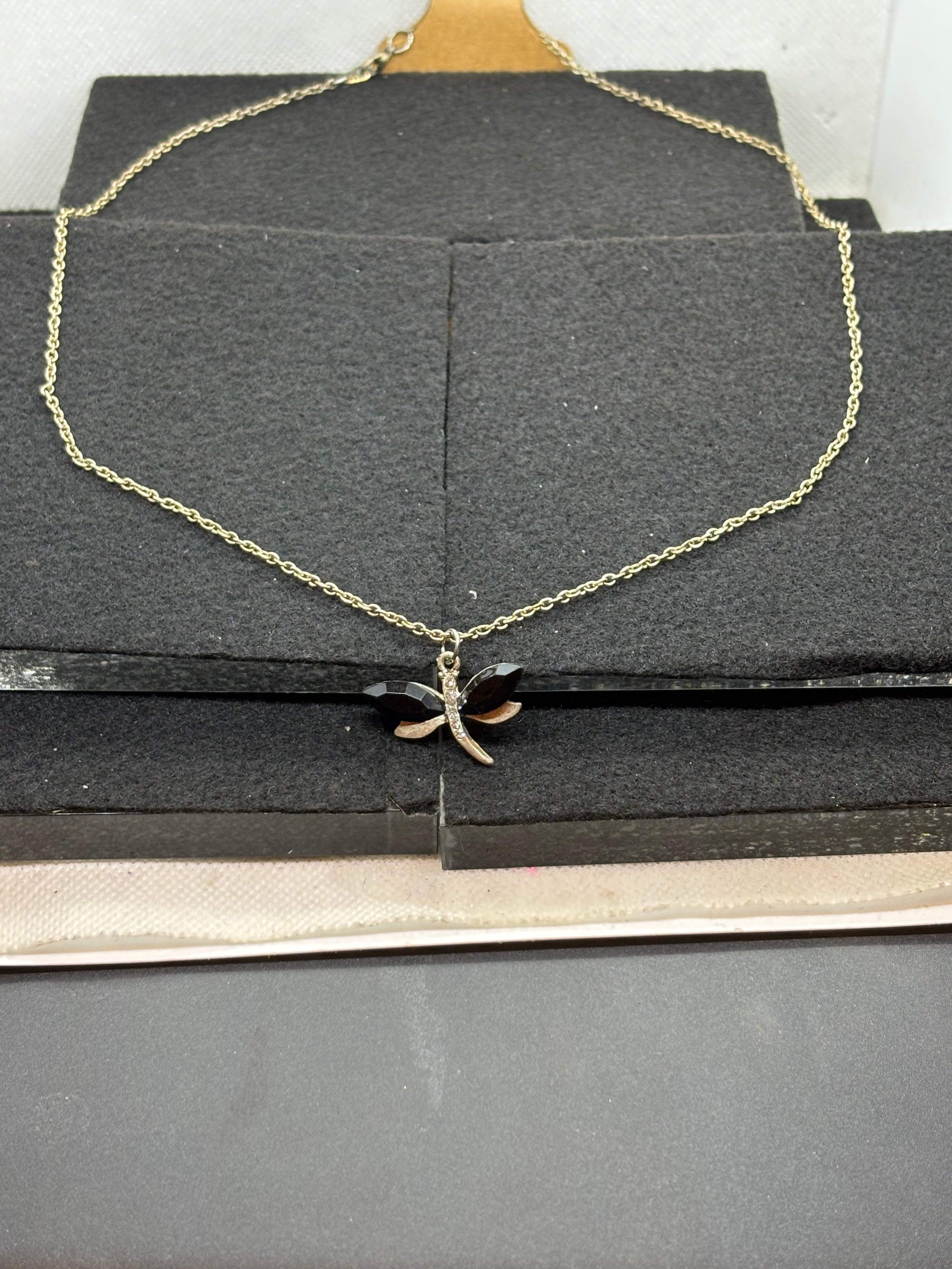 Black Dragonfly Necklace