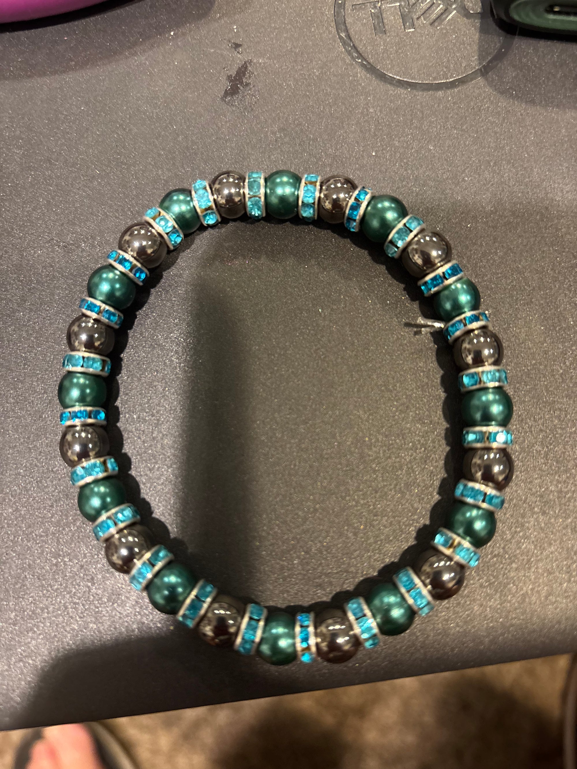 Hematite beaded bracelet