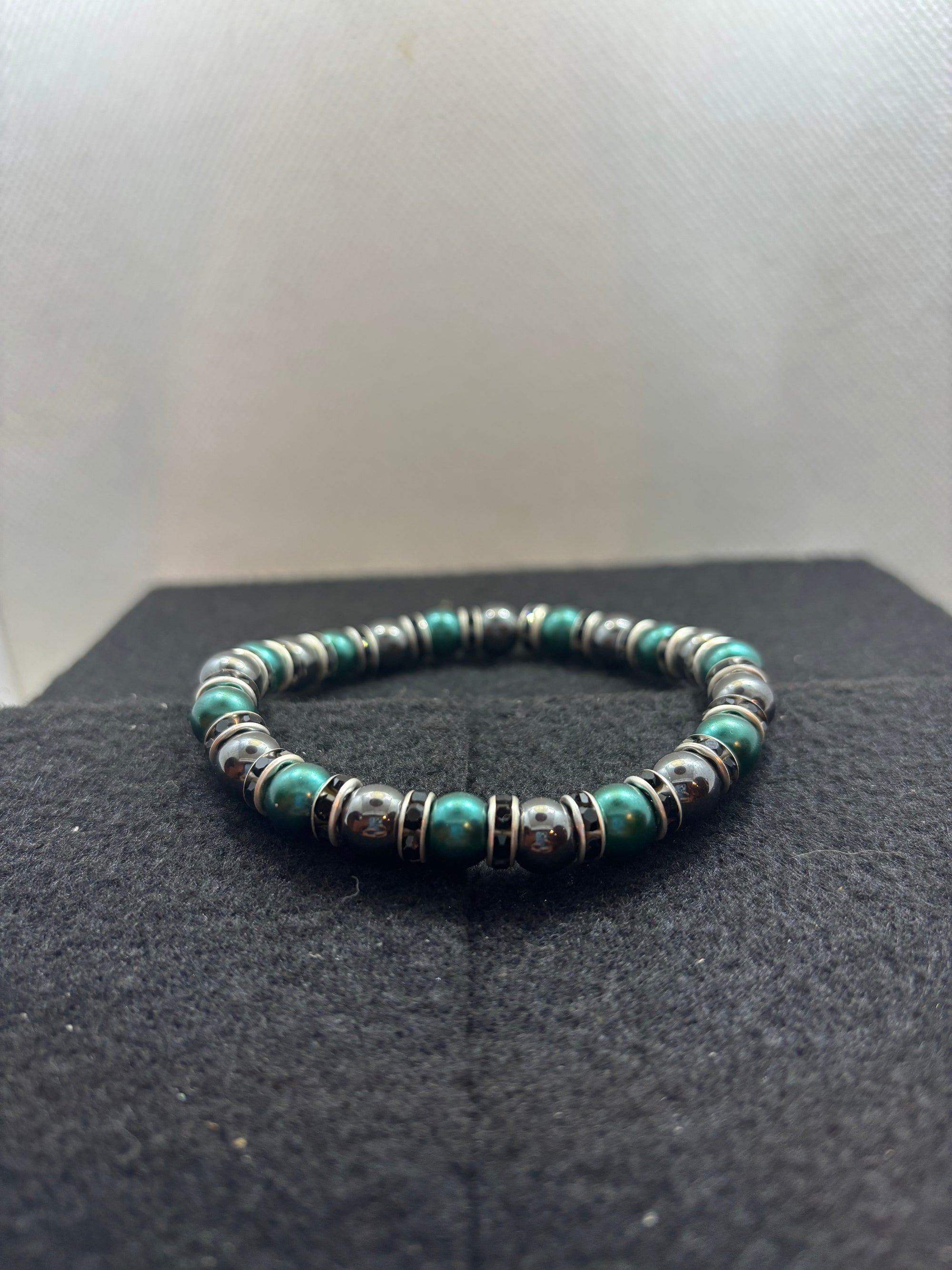 Hematite beaded bracelet