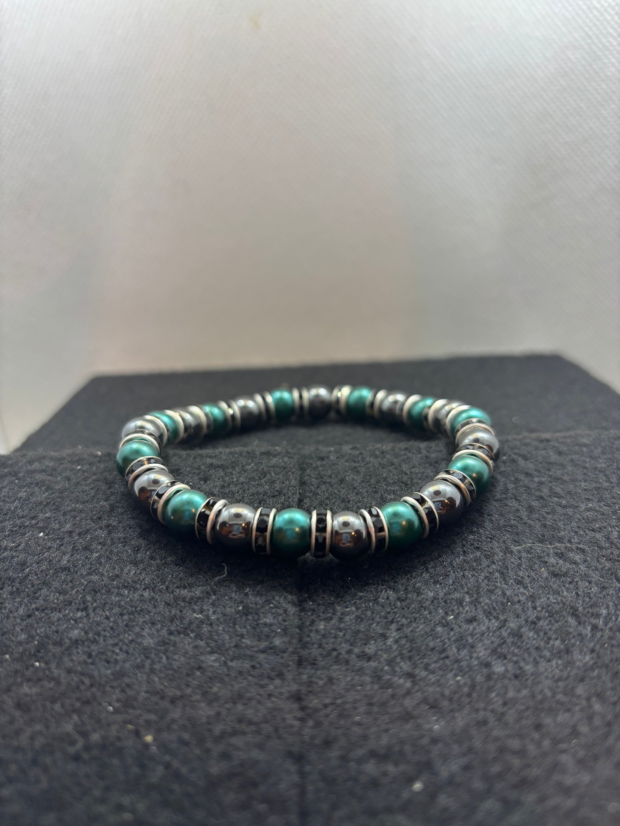 Hematite beaded bracelet