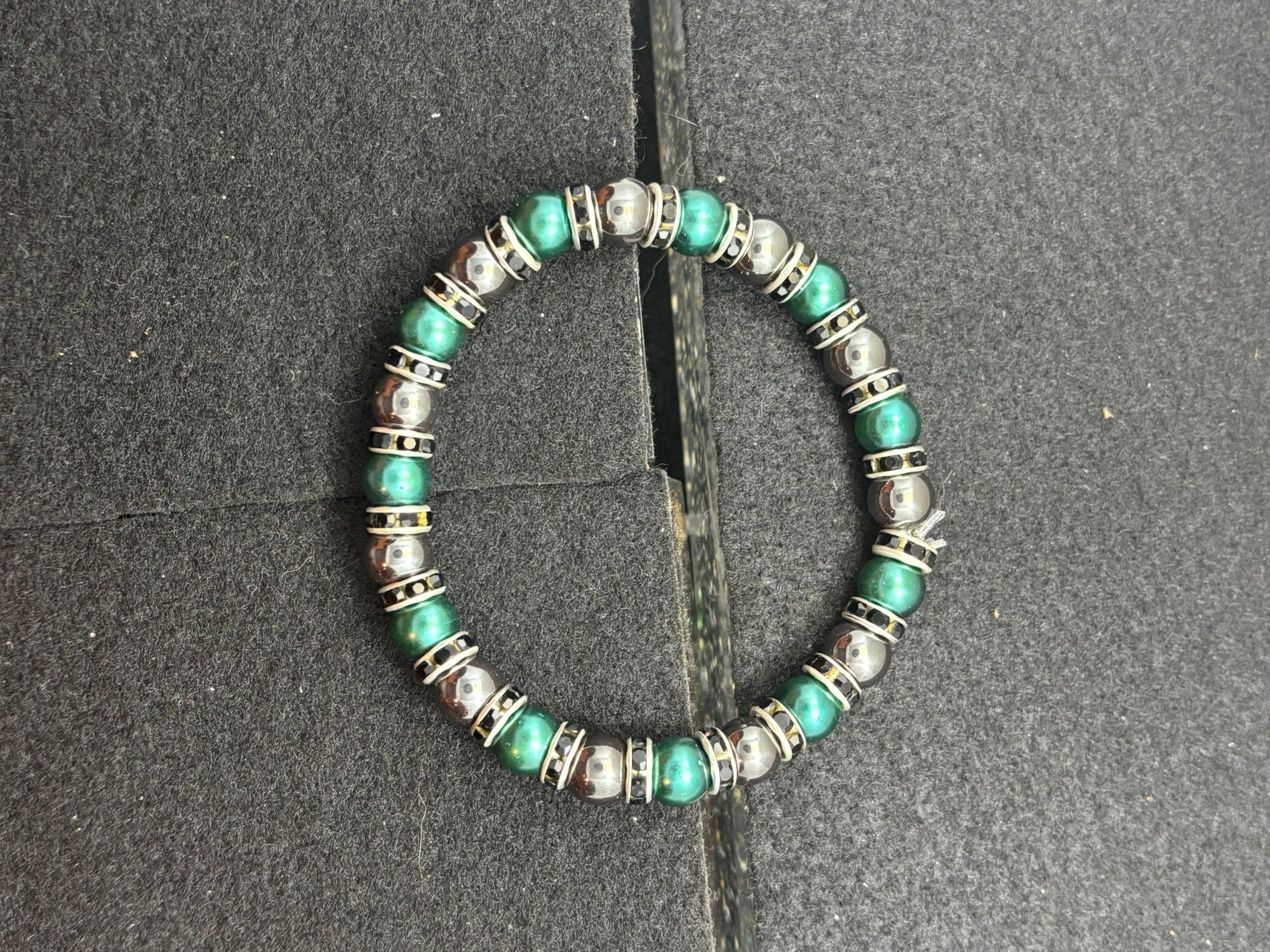 Hematite beaded bracelet
