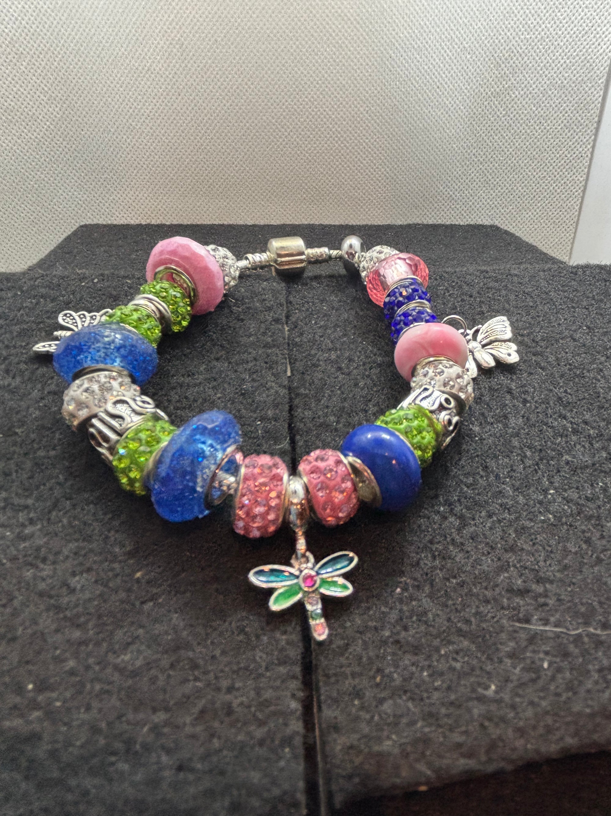 Dragonfly and Butterfly Charm Bracelet