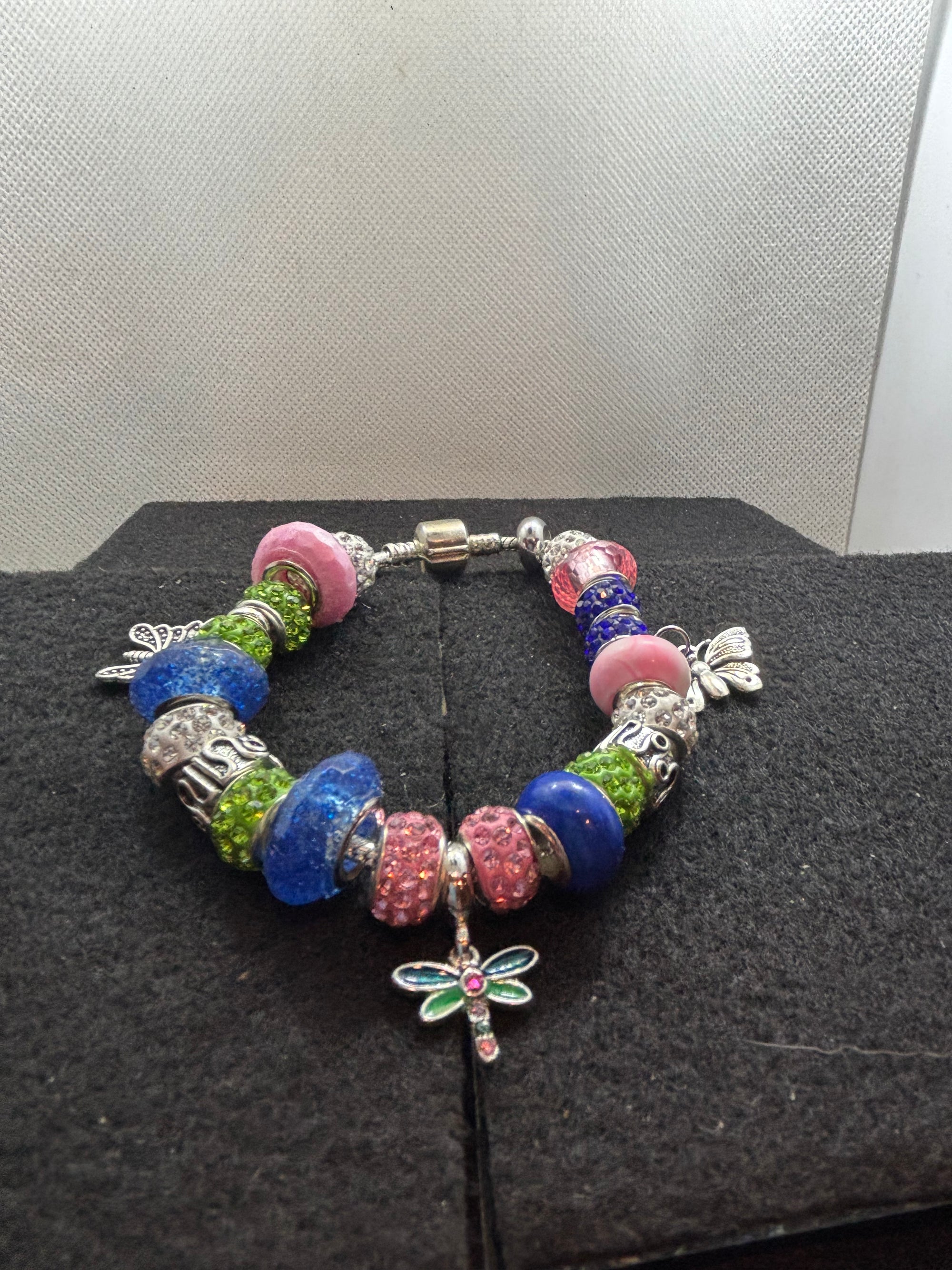 Dragonfly and Butterfly Charm Bracelet