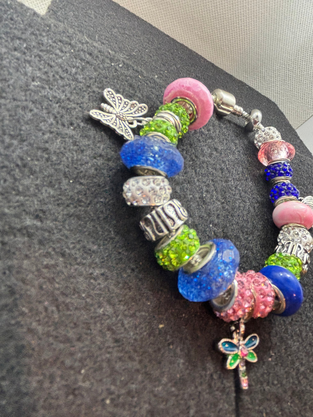 Dragonfly and Butterfly Charm Bracelet