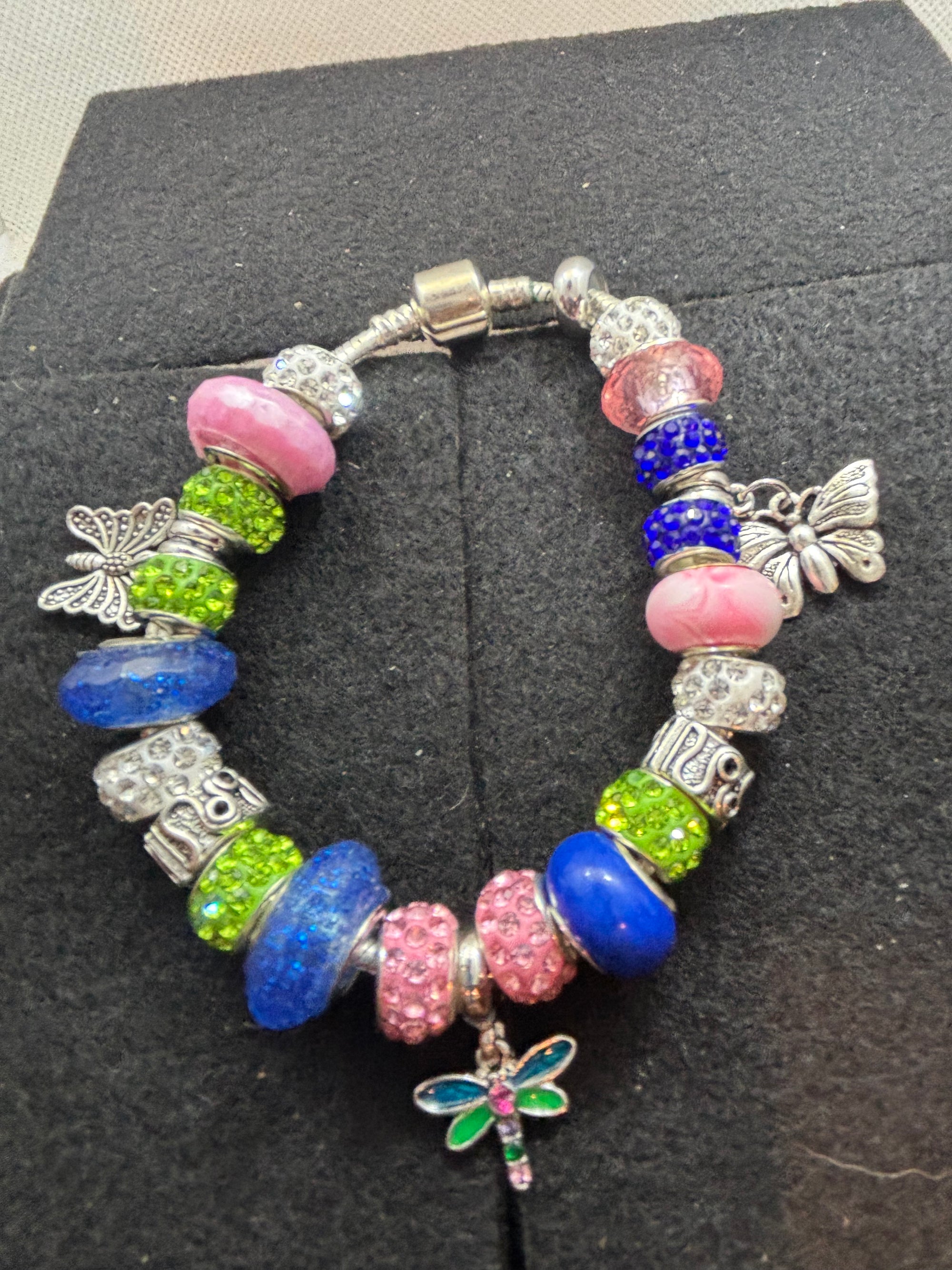 Dragonfly and Butterfly Charm Bracelet