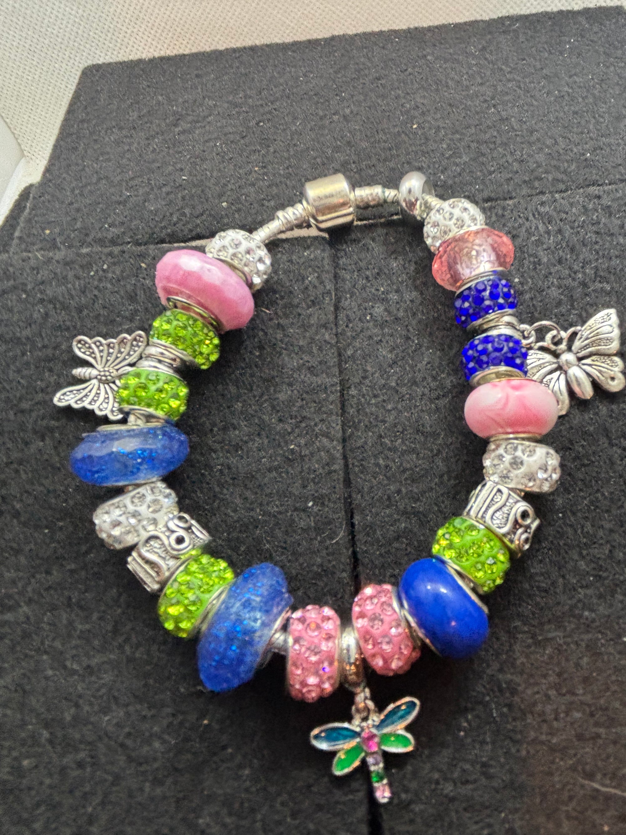 Dragonfly and Butterfly Charm Bracelet