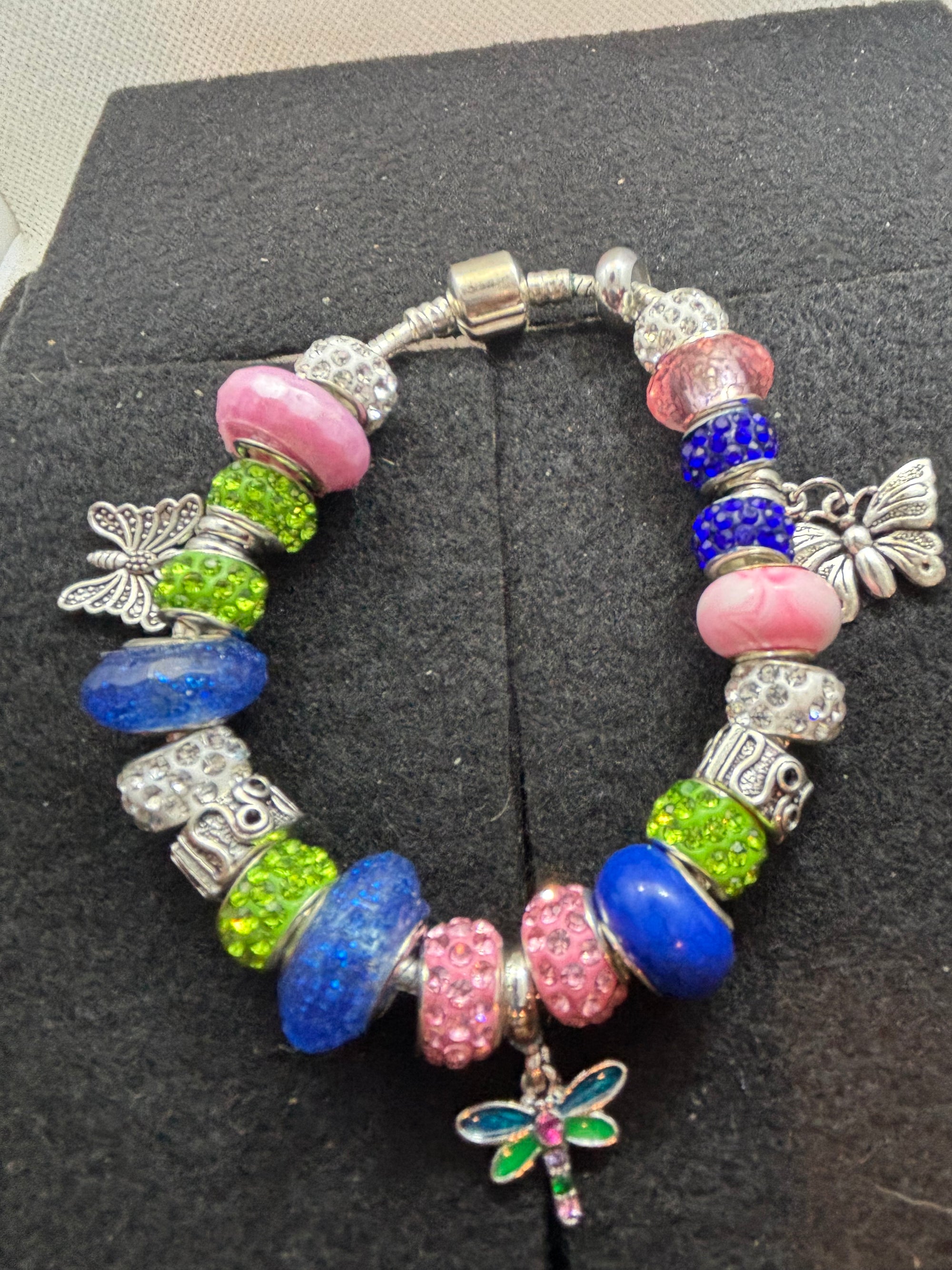 Dragonfly and Butterfly Charm Bracelet