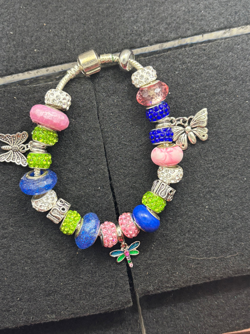 Dragonfly and Butterfly Charm Bracelet