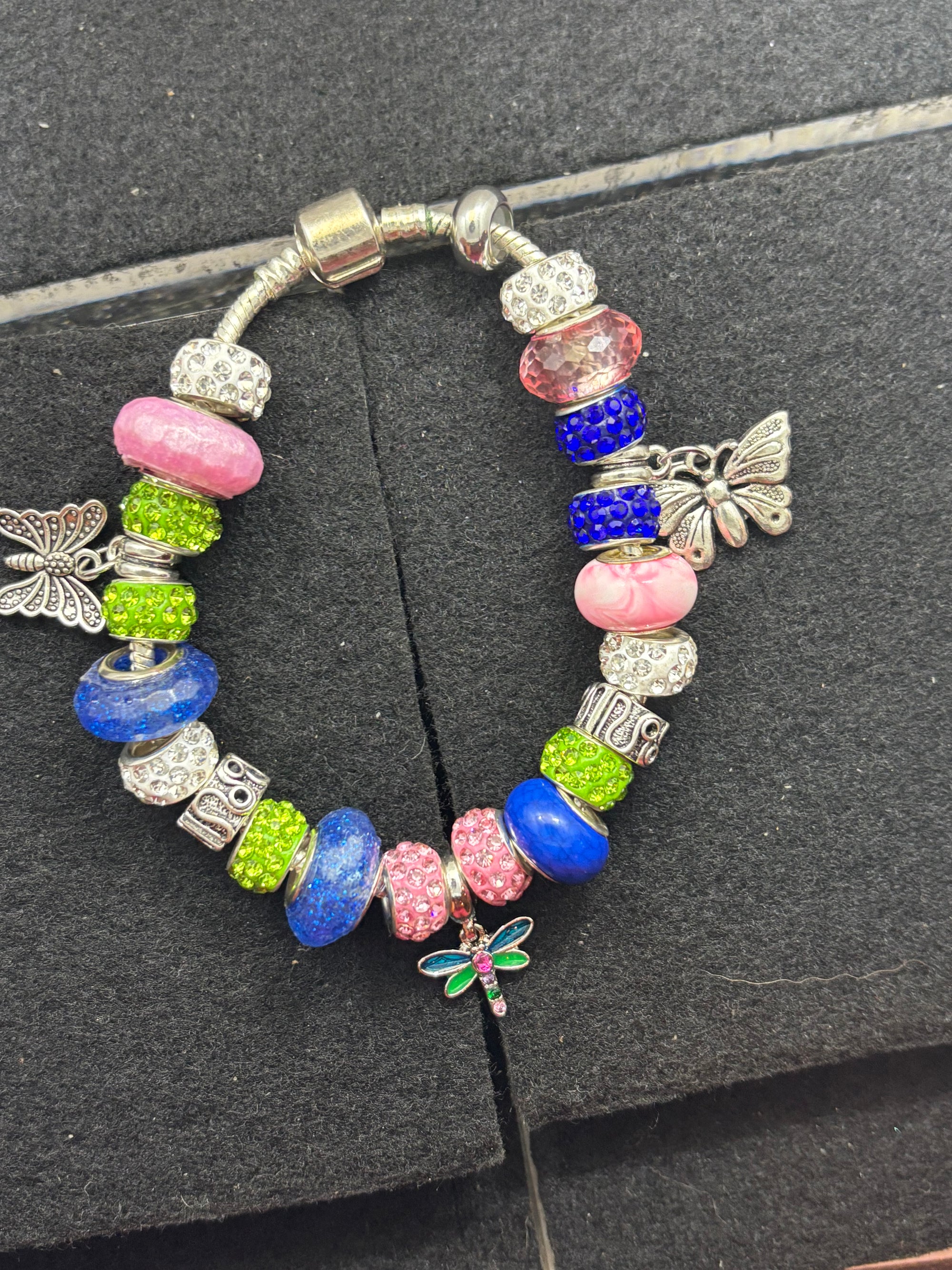 Dragonfly and Butterfly Charm Bracelet
