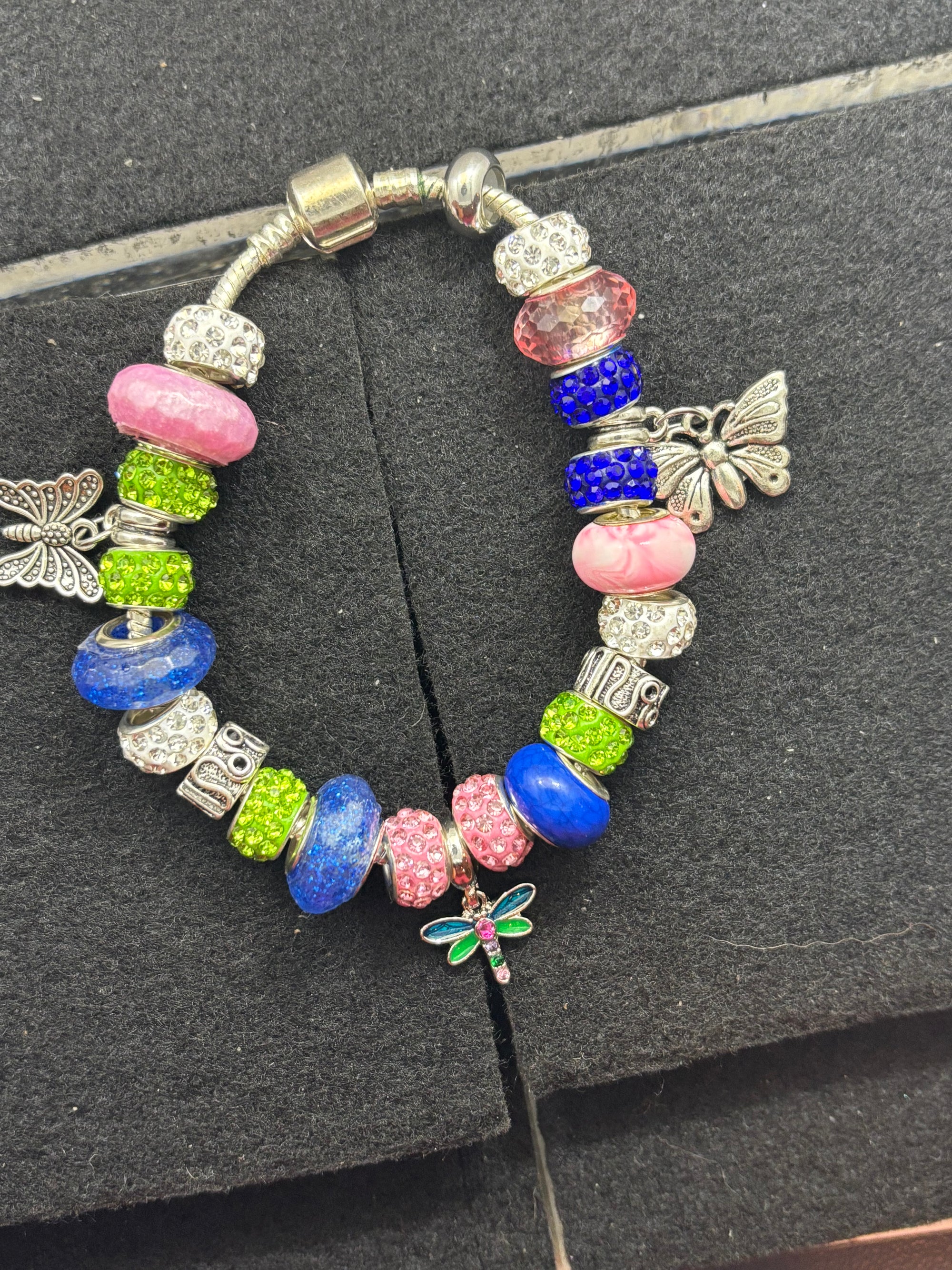 Dragonfly and Butterfly Charm Bracelet