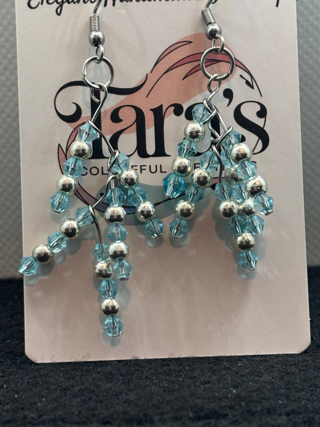 Blue and Silver Earrings