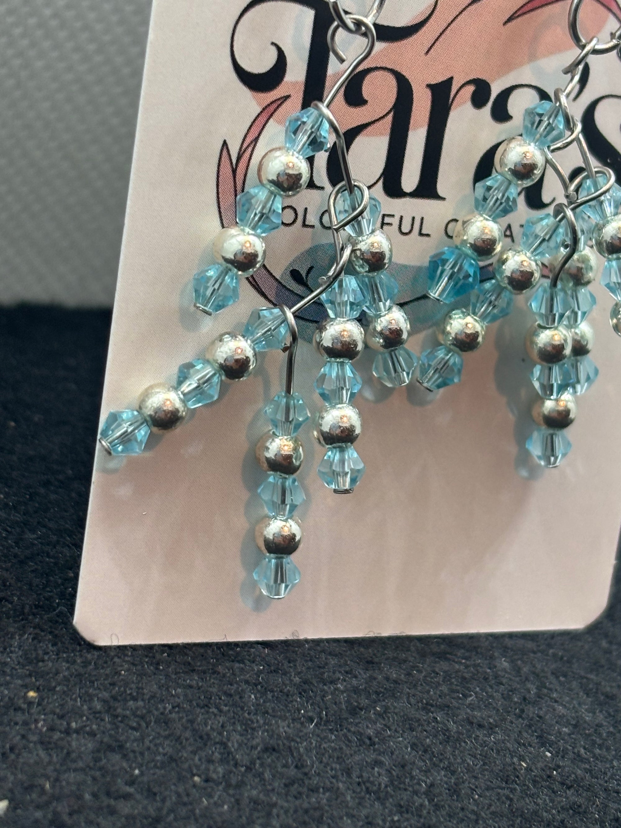 Blue and Silver Earrings