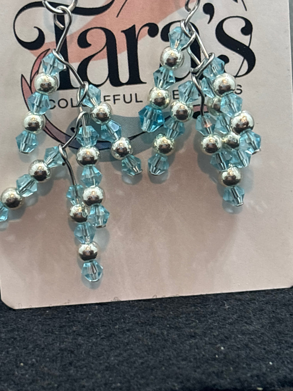 Blue and Silver Earrings
