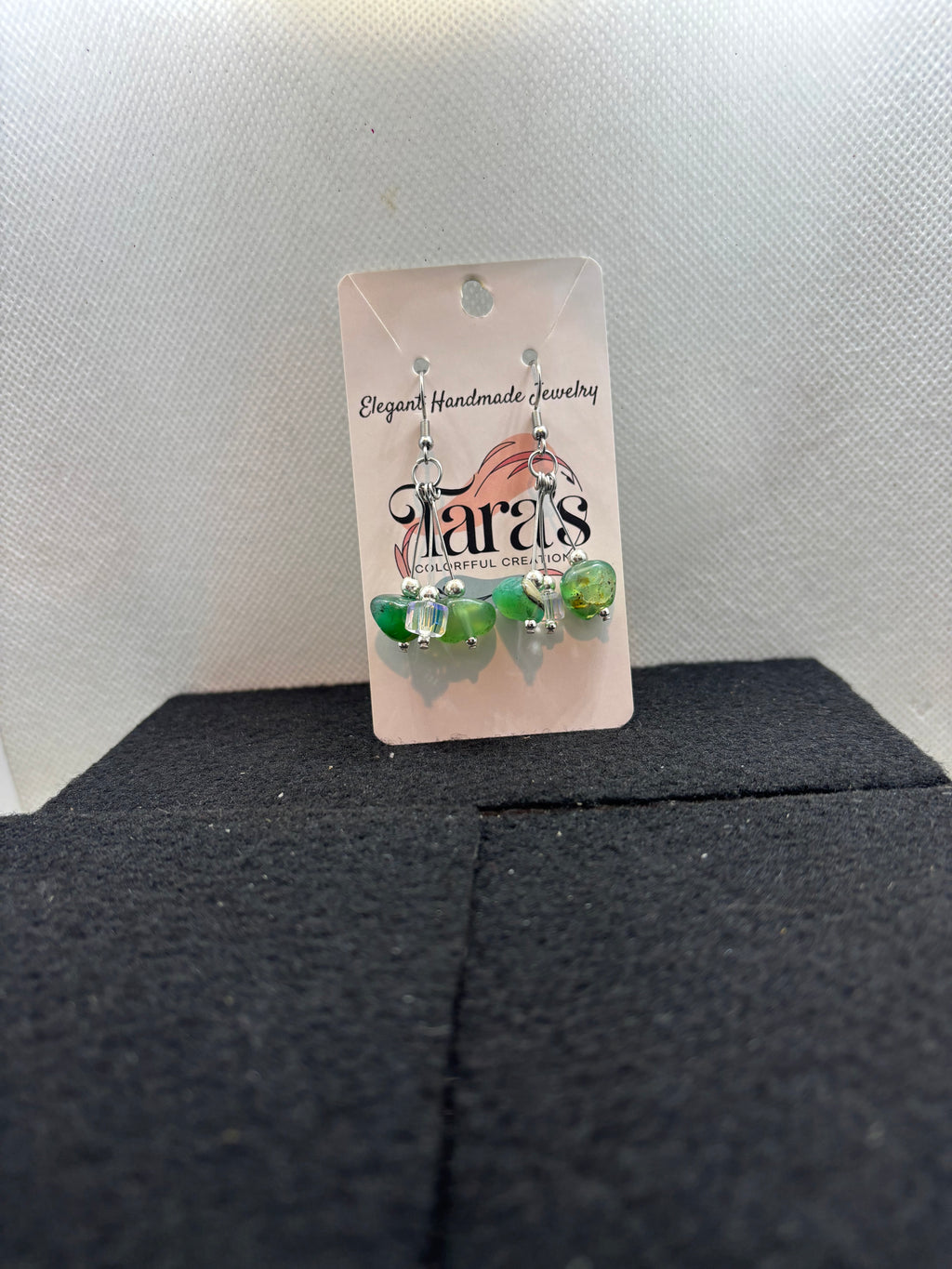 Jade and Glass Earrings