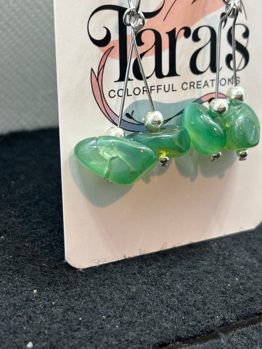 Jade and Silver Earring