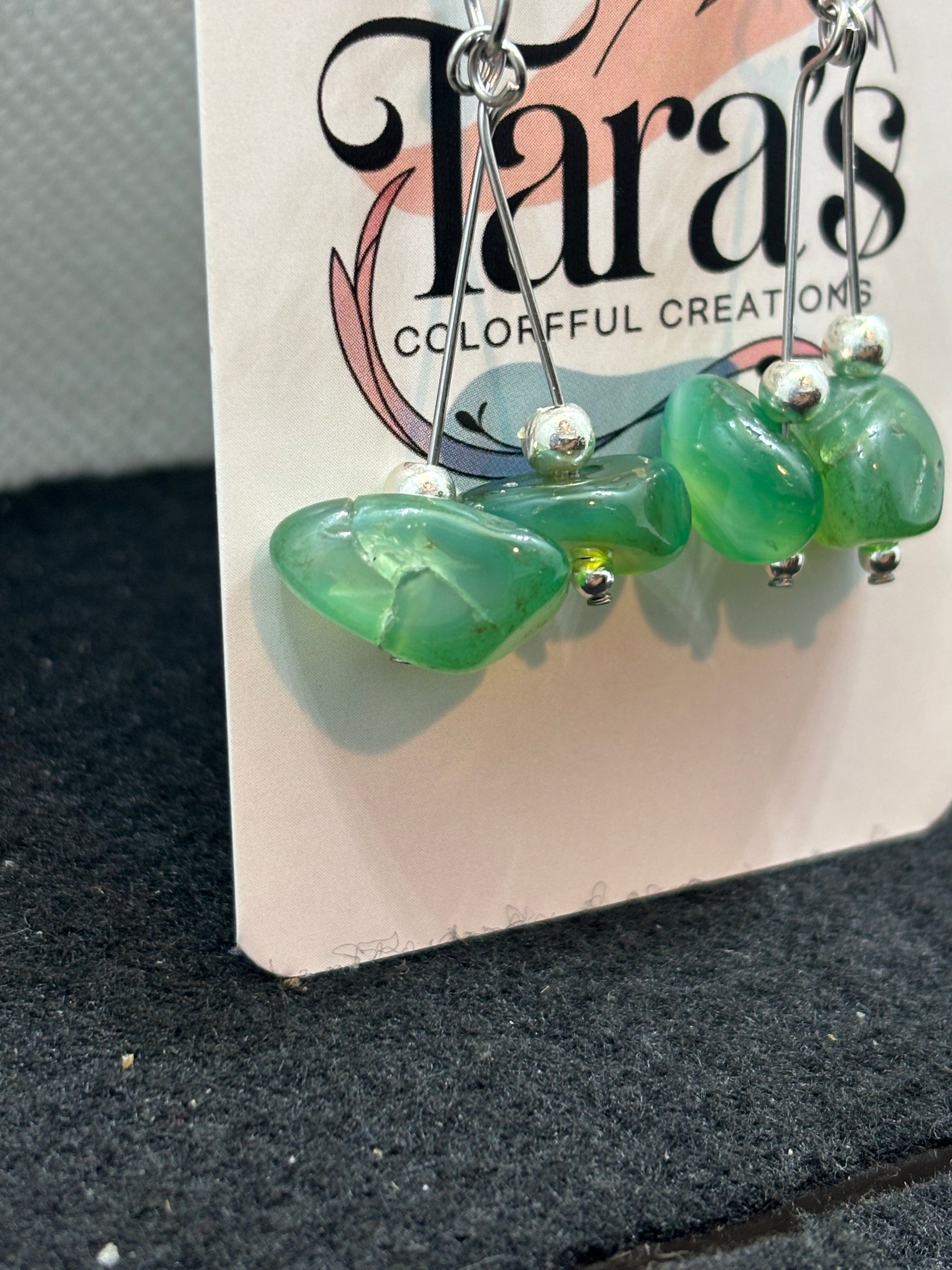 Jade and Silver Earring