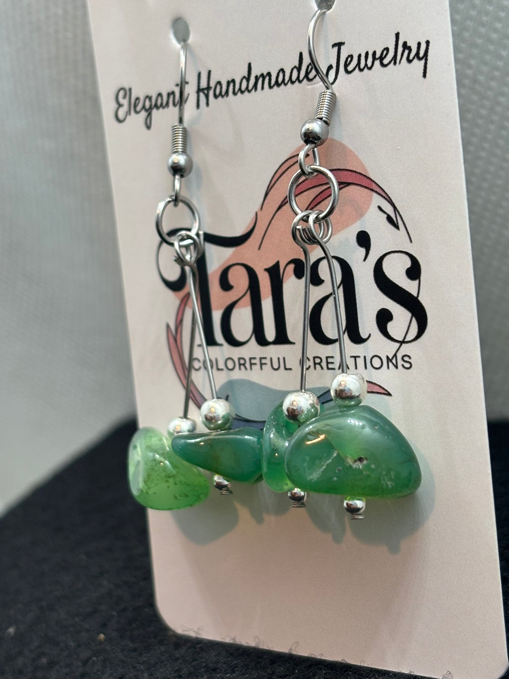 Jade and Silver Earring