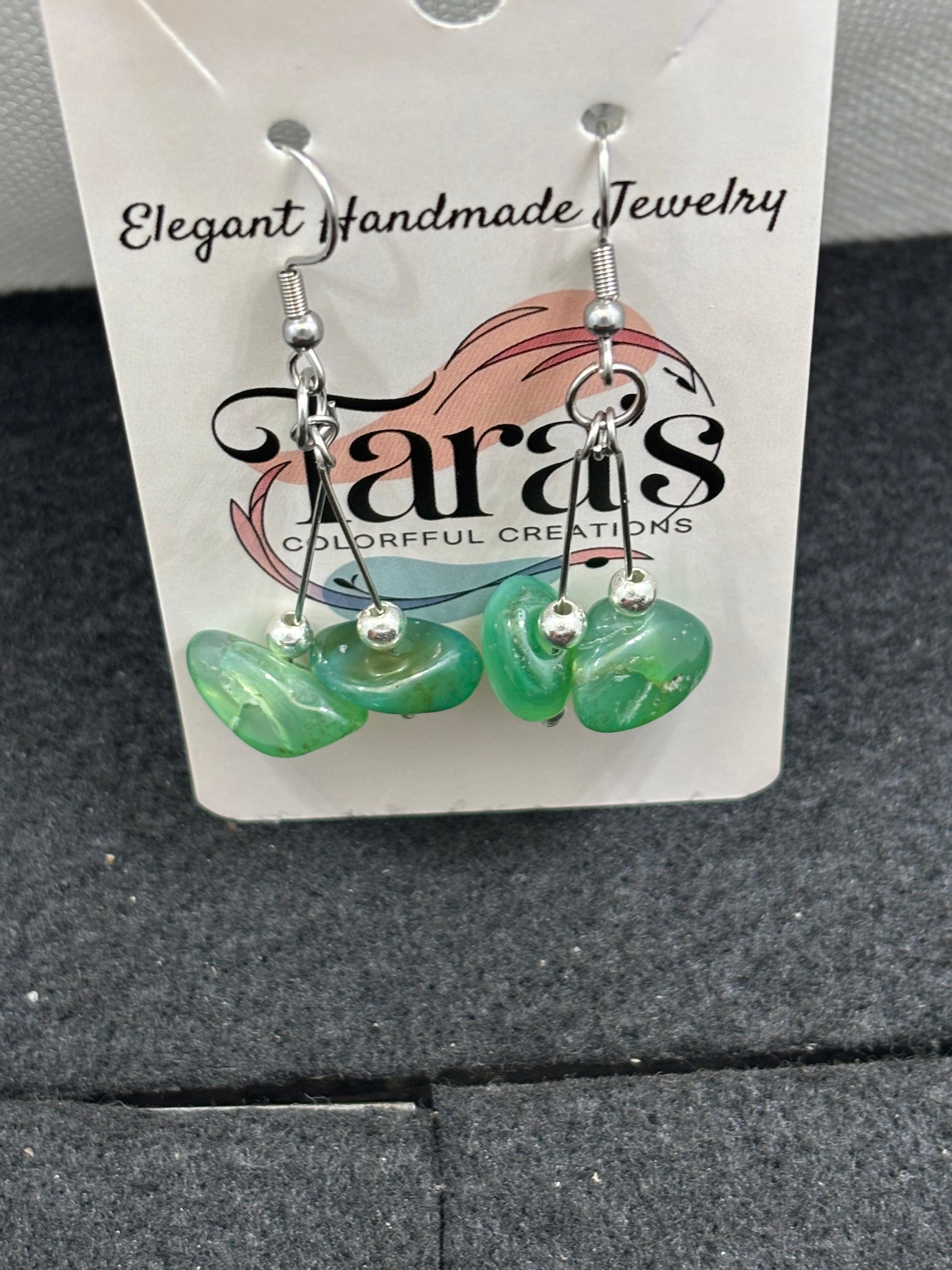 Jade and Silver Earring