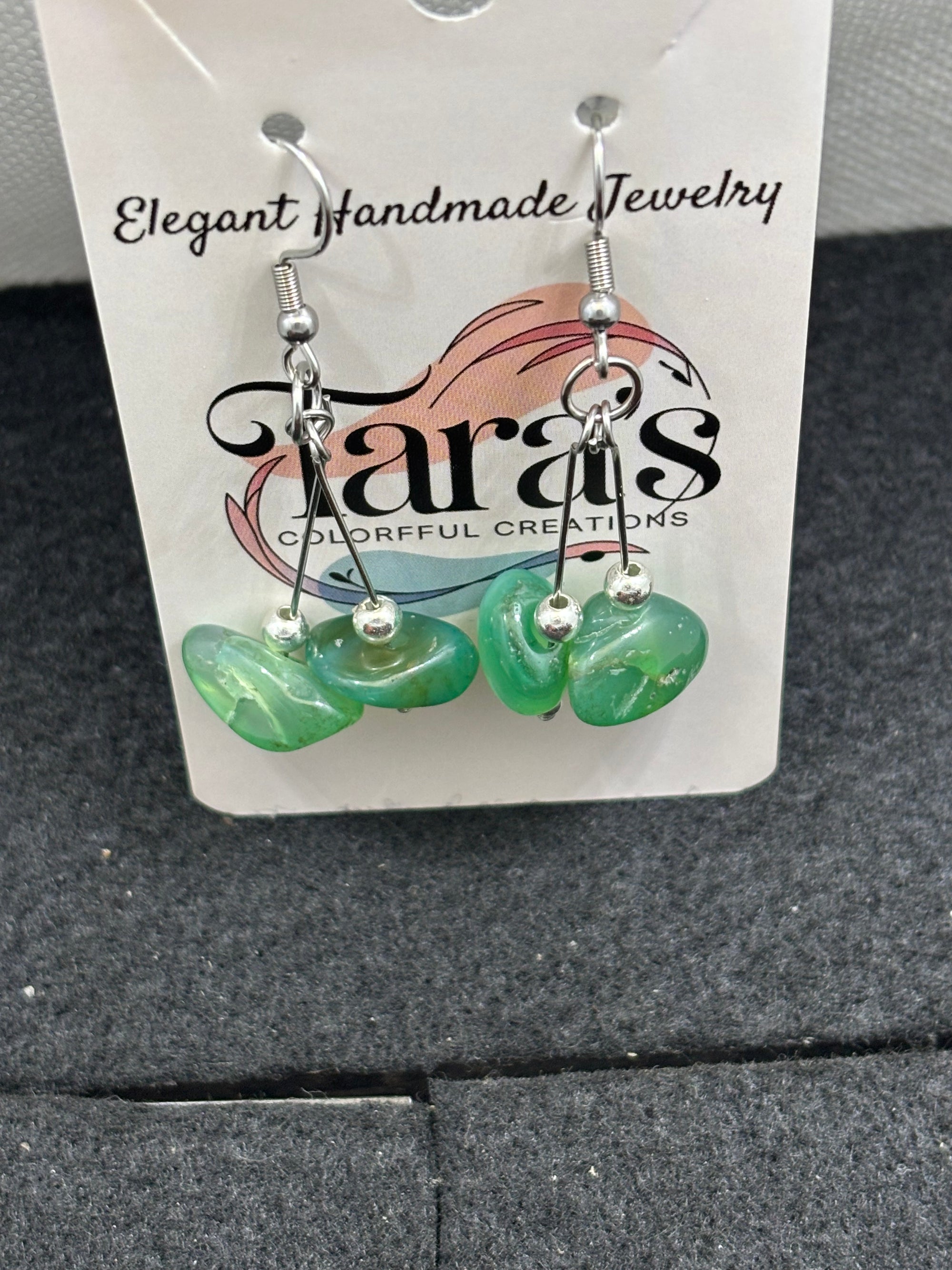 Jade and Silver Earring