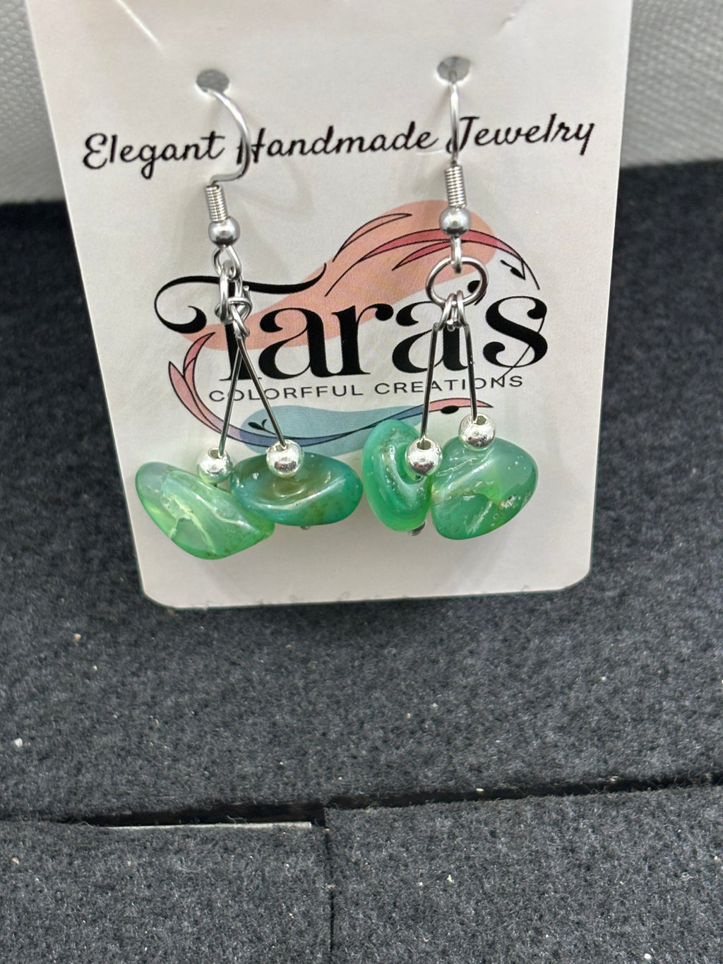 Jade and Silver Earring