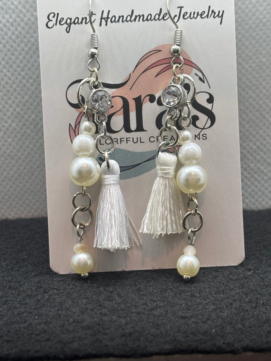 Pearl and Fringe Beaded Earrings