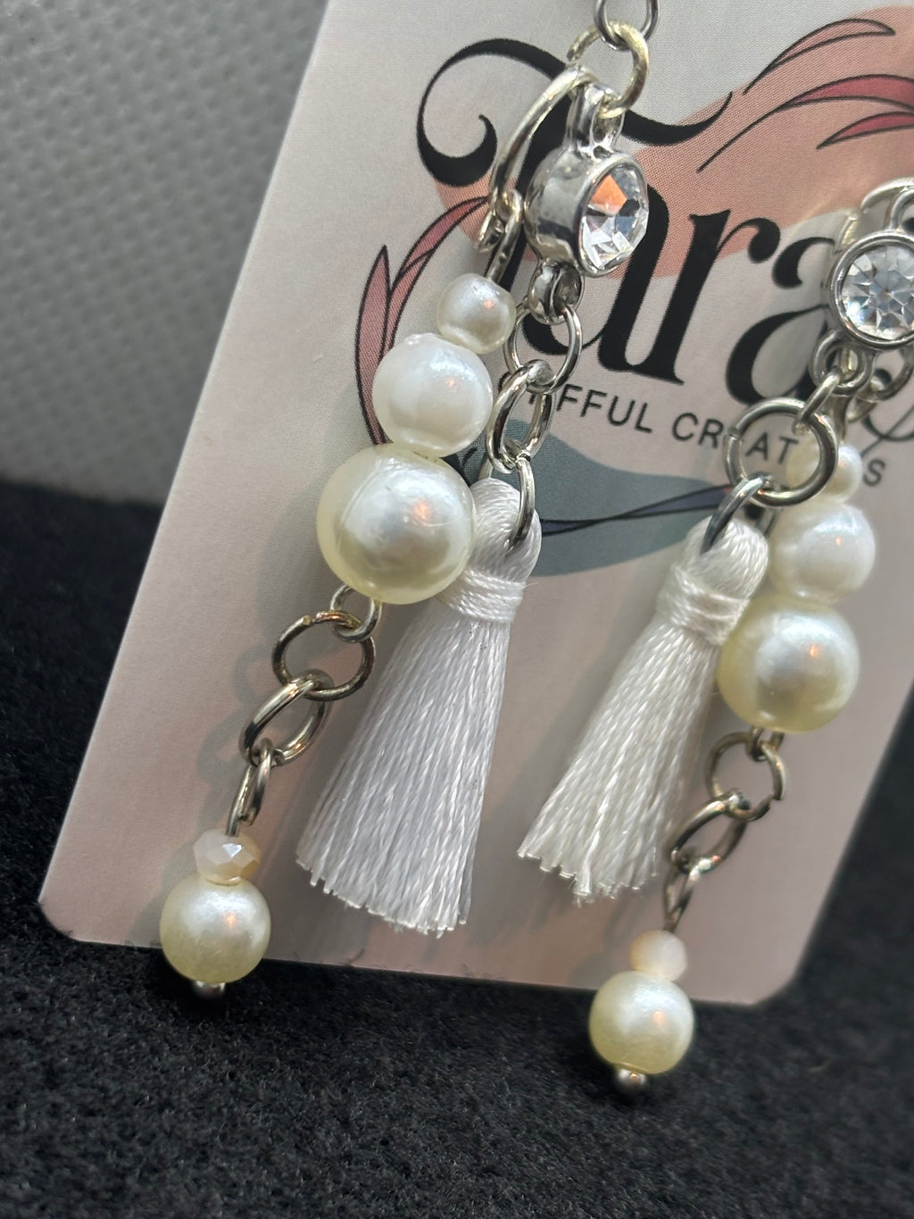 Pearl and Fringe Beaded Earrings