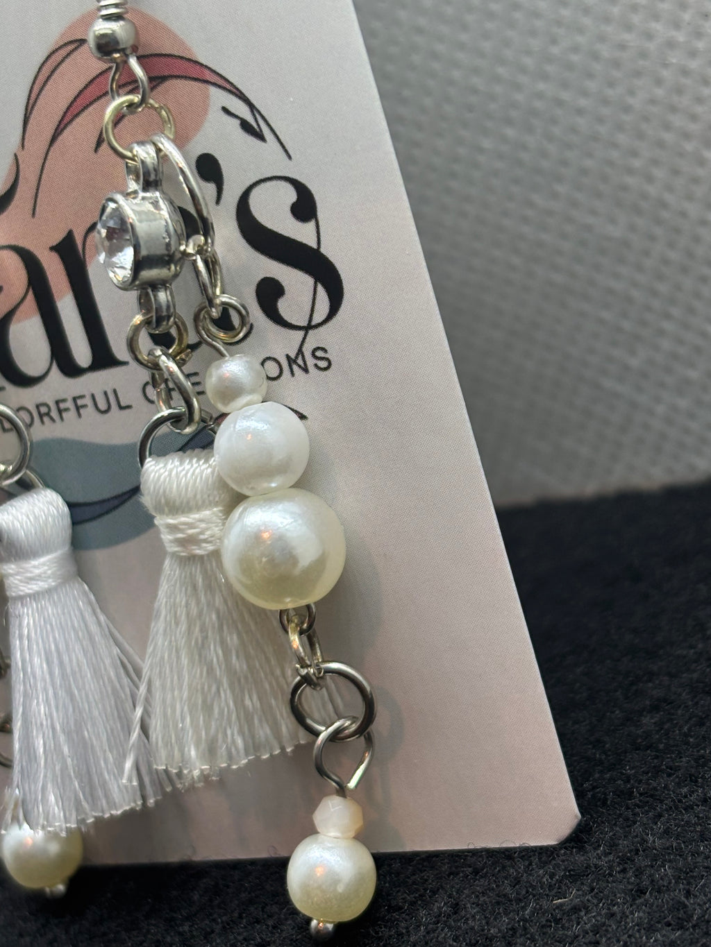 Pearl and Fringe Beaded Earrings