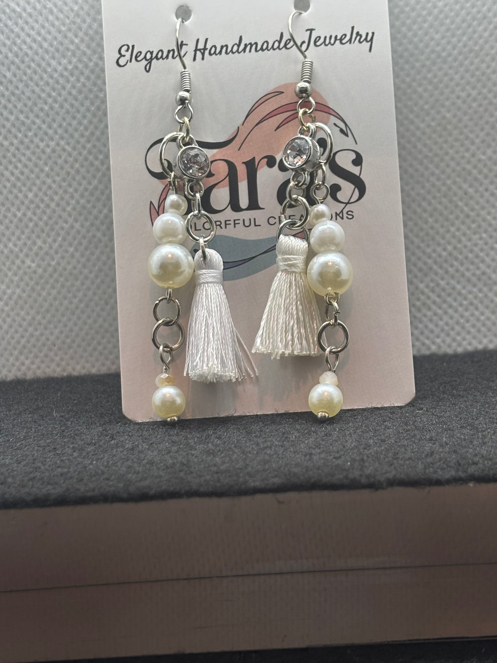 Pearl and Fringe Beaded Earrings