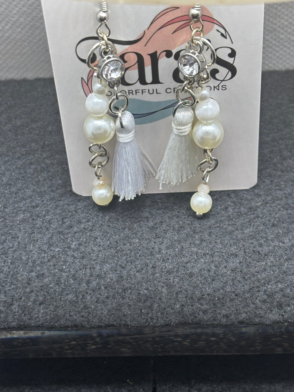 Pearl and Fringe Beaded Earrings