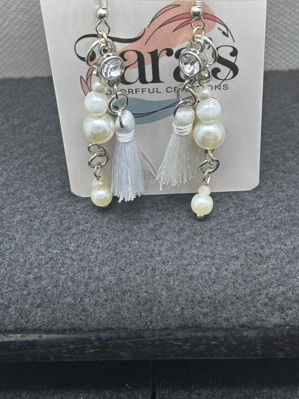 Pearl and Fringe Beaded Earrings