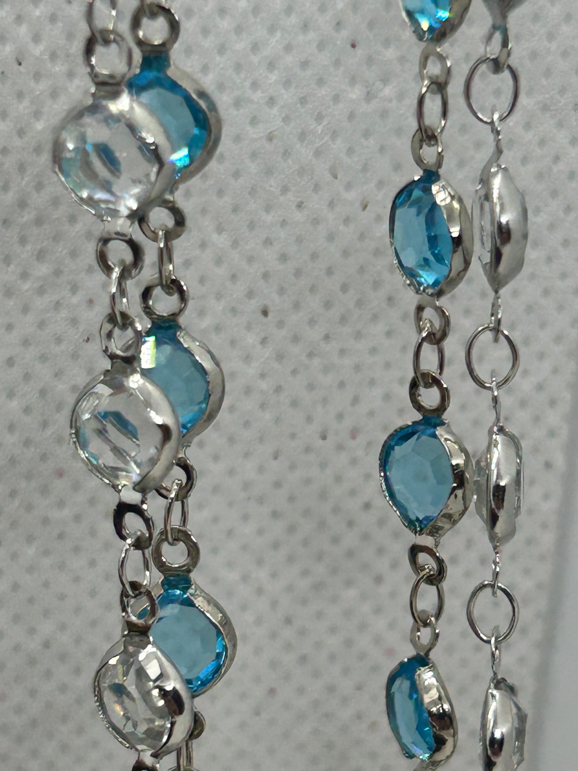 Blue and White Glass Necklace