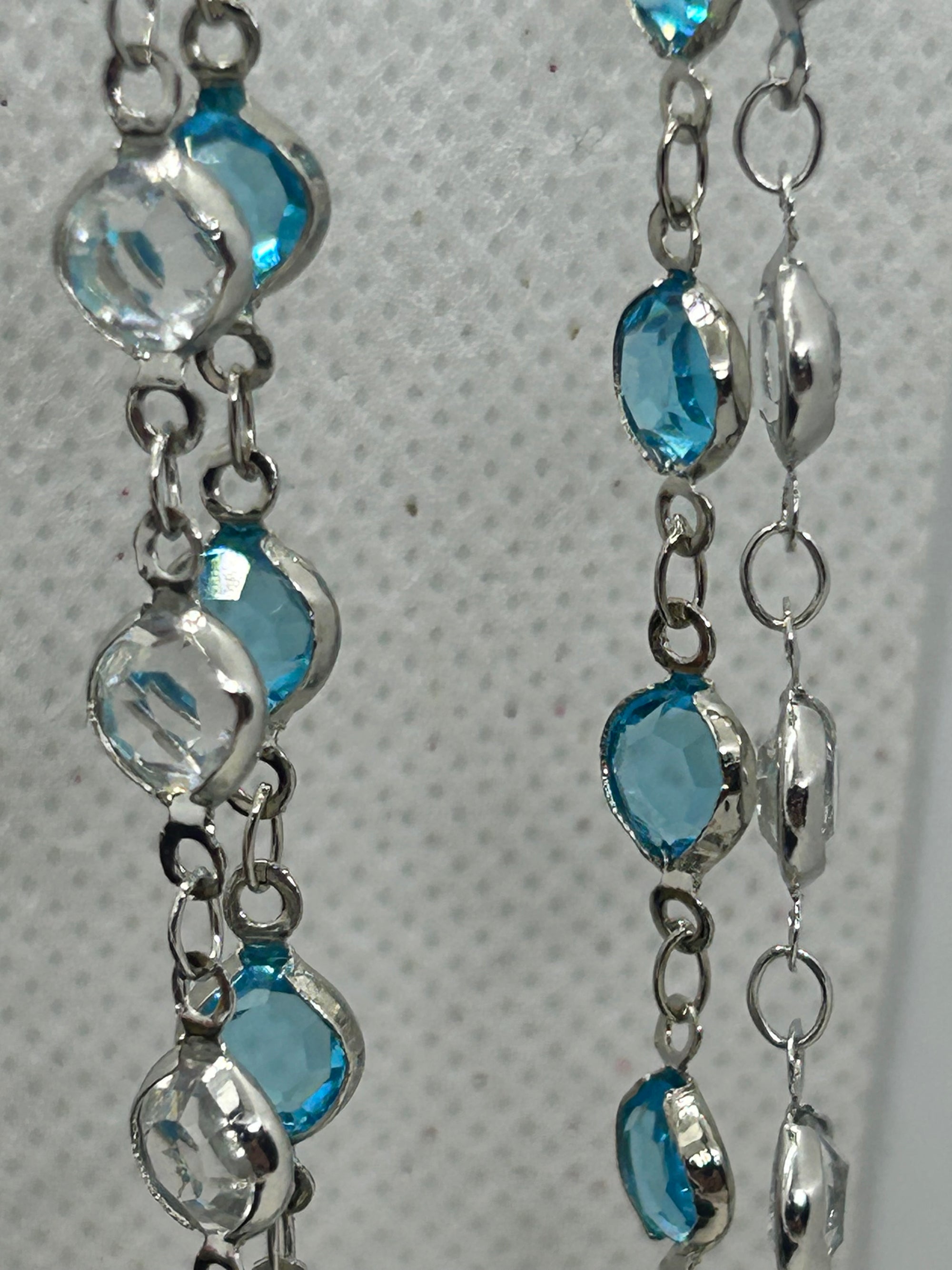 Blue and White Glass Necklace