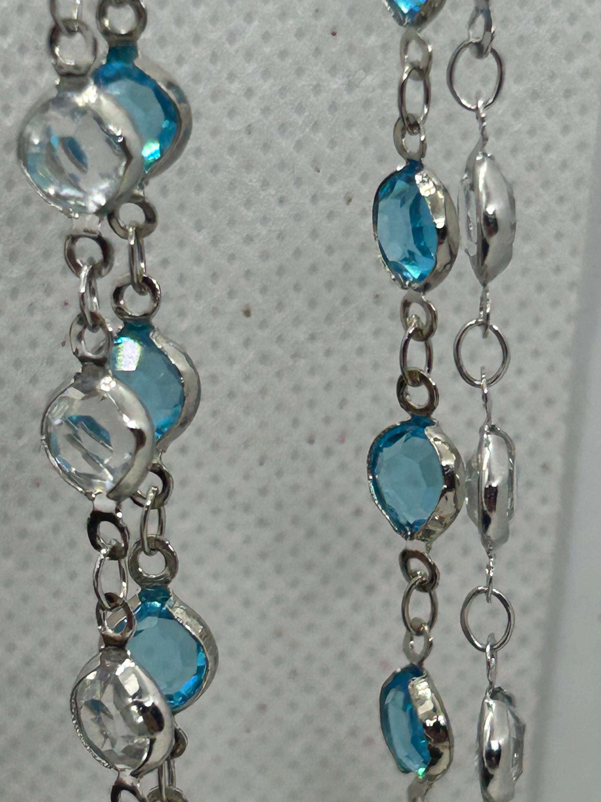 Blue and White Glass Necklace