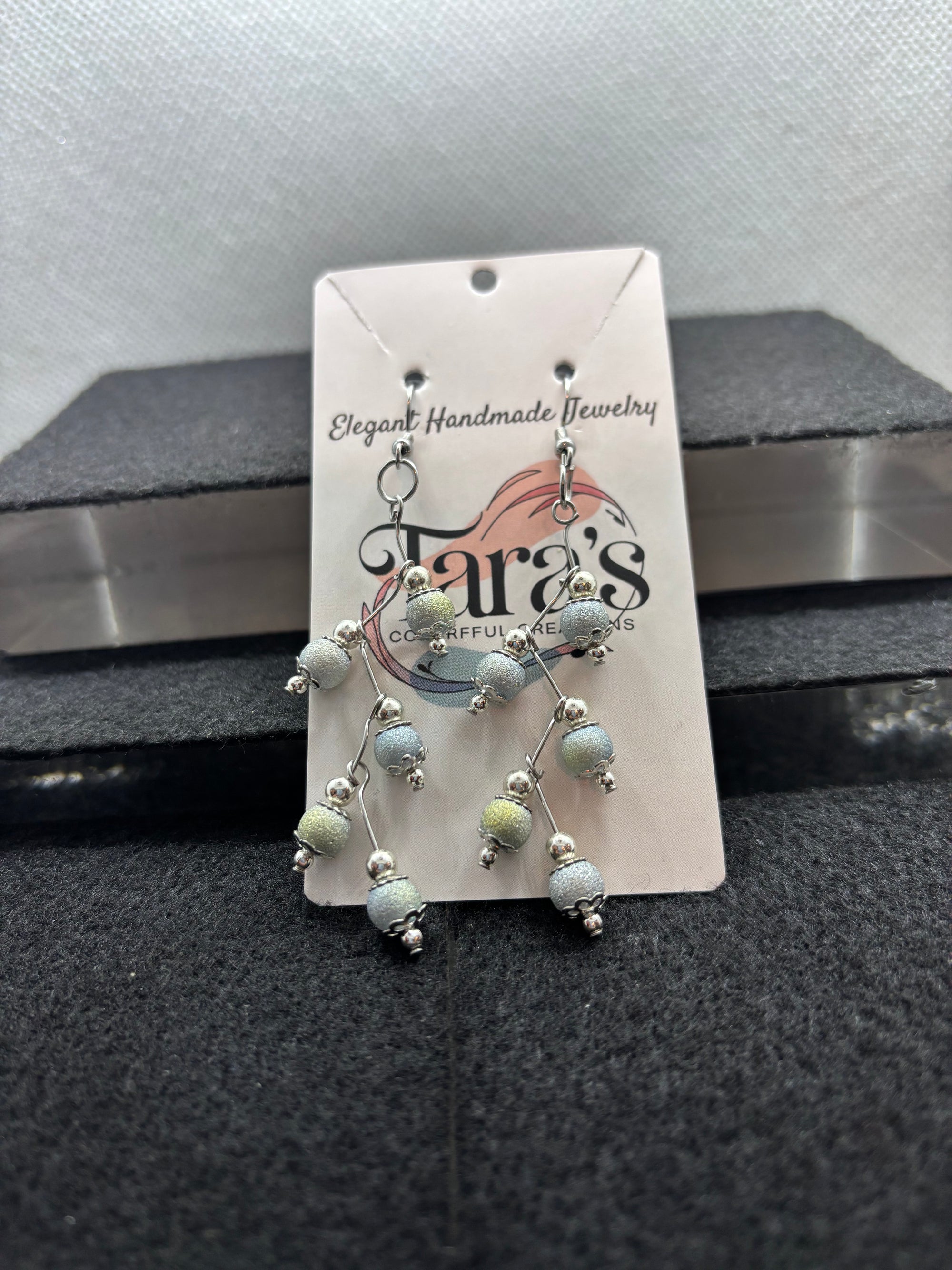 Frosted Blue Stager Earrings