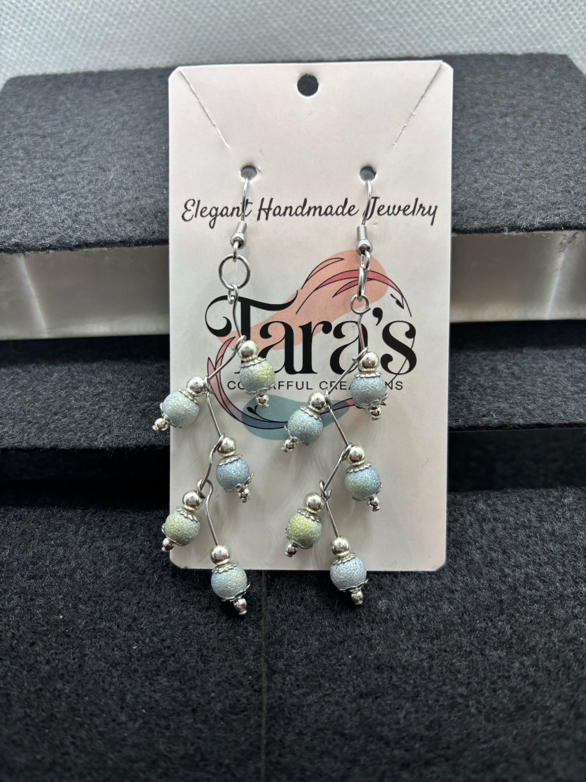 Frosted Blue Stager Earrings