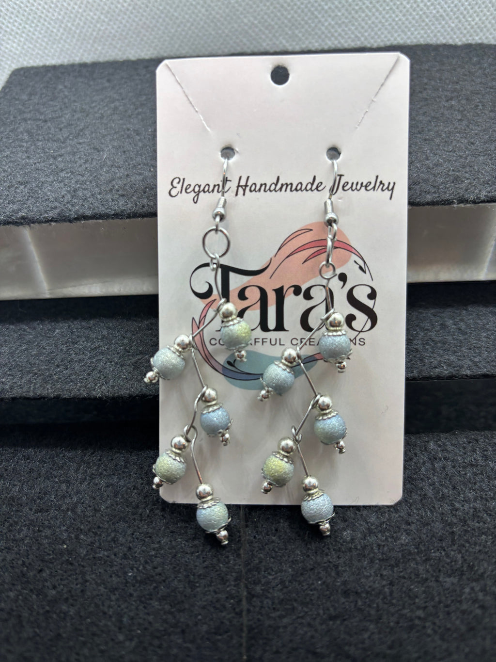 Frosted Blue Stager Earrings