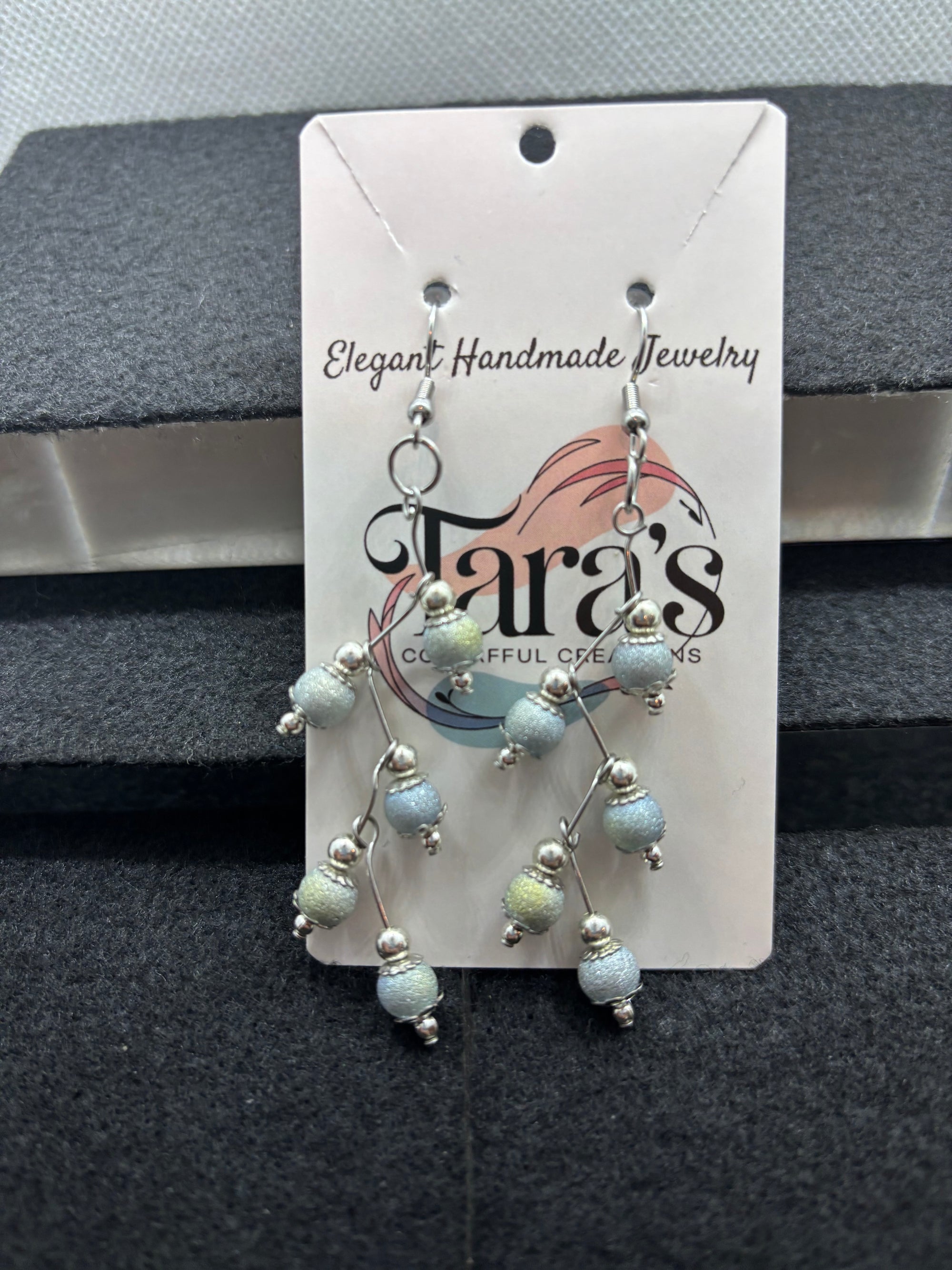 Frosted Blue Stager Earrings